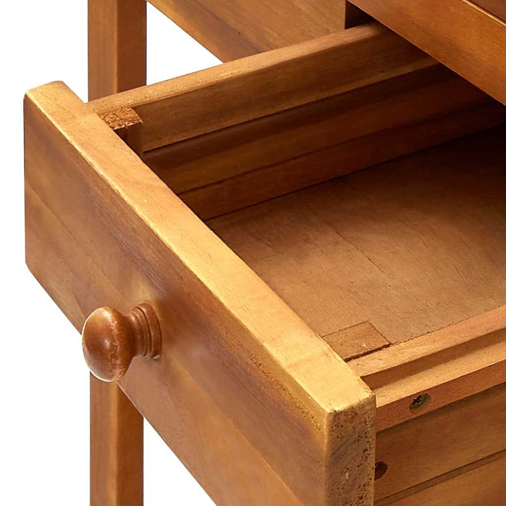vidaXL Garden Kitchen Trolley Solid Acacia Wood 36.2"x17.1"x55.7"