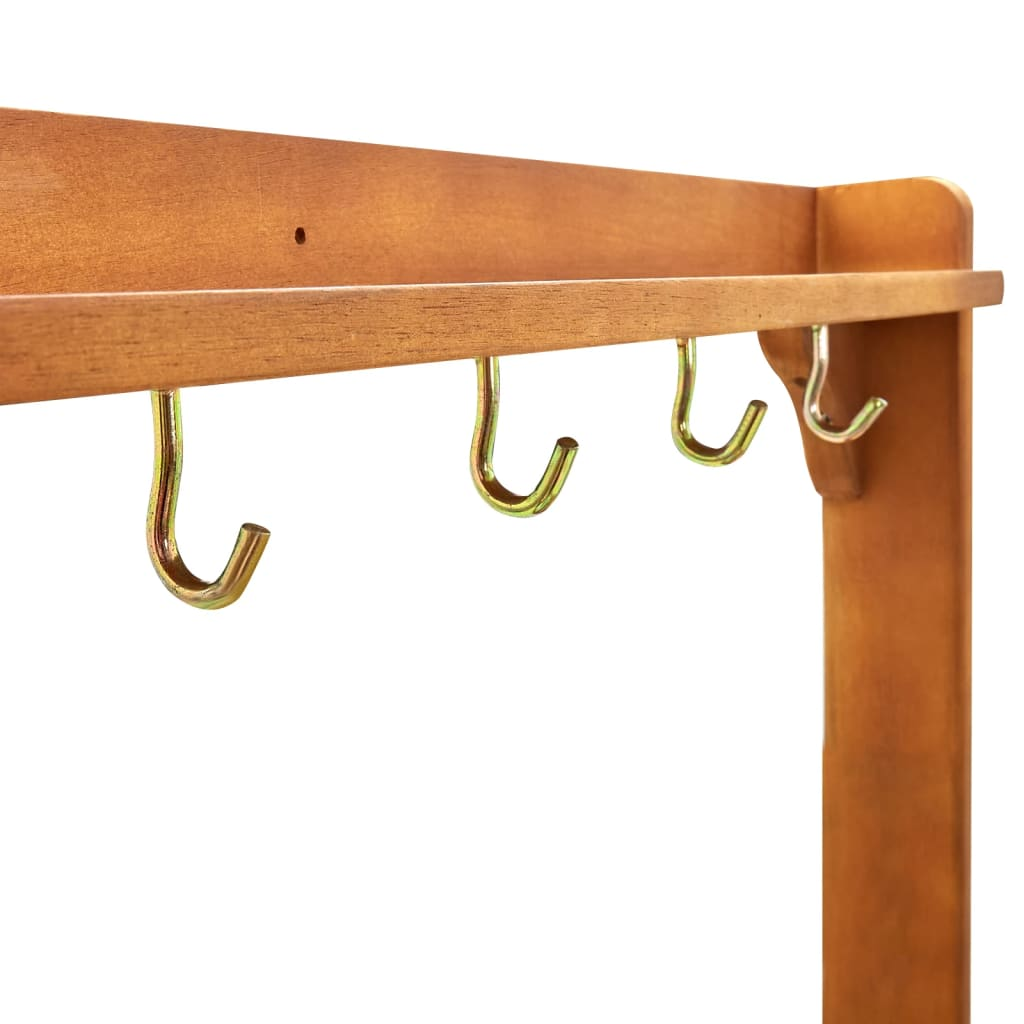 vidaXL Garden Kitchen Trolley Solid Acacia Wood 36.2"x17.1"x55.7"