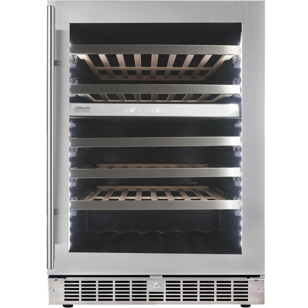 51 Bottle Integrated Wine Cooler, Low-E Dual Pane Door, Pro Style Handle