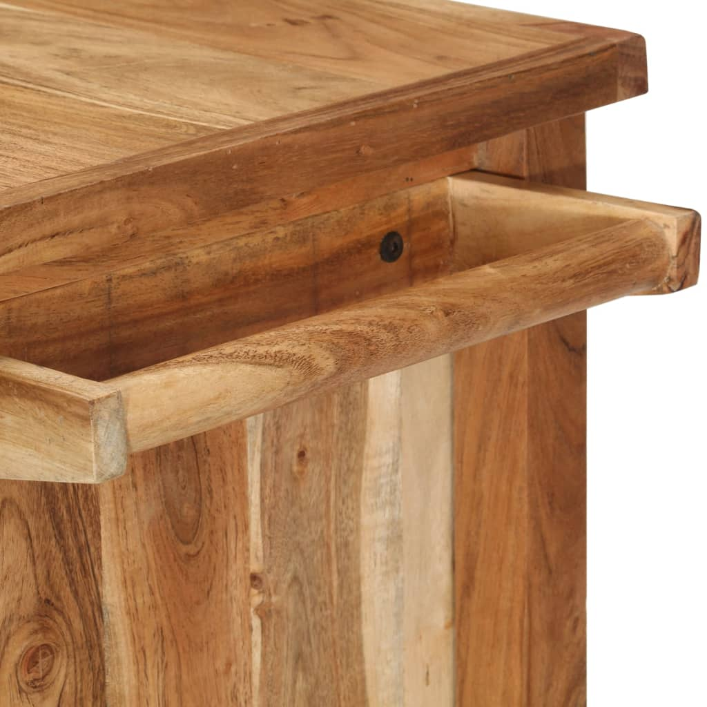 vidaXL Kitchen Trolley 31.5"x17.7"x35.8" Solid Wood Acacia
