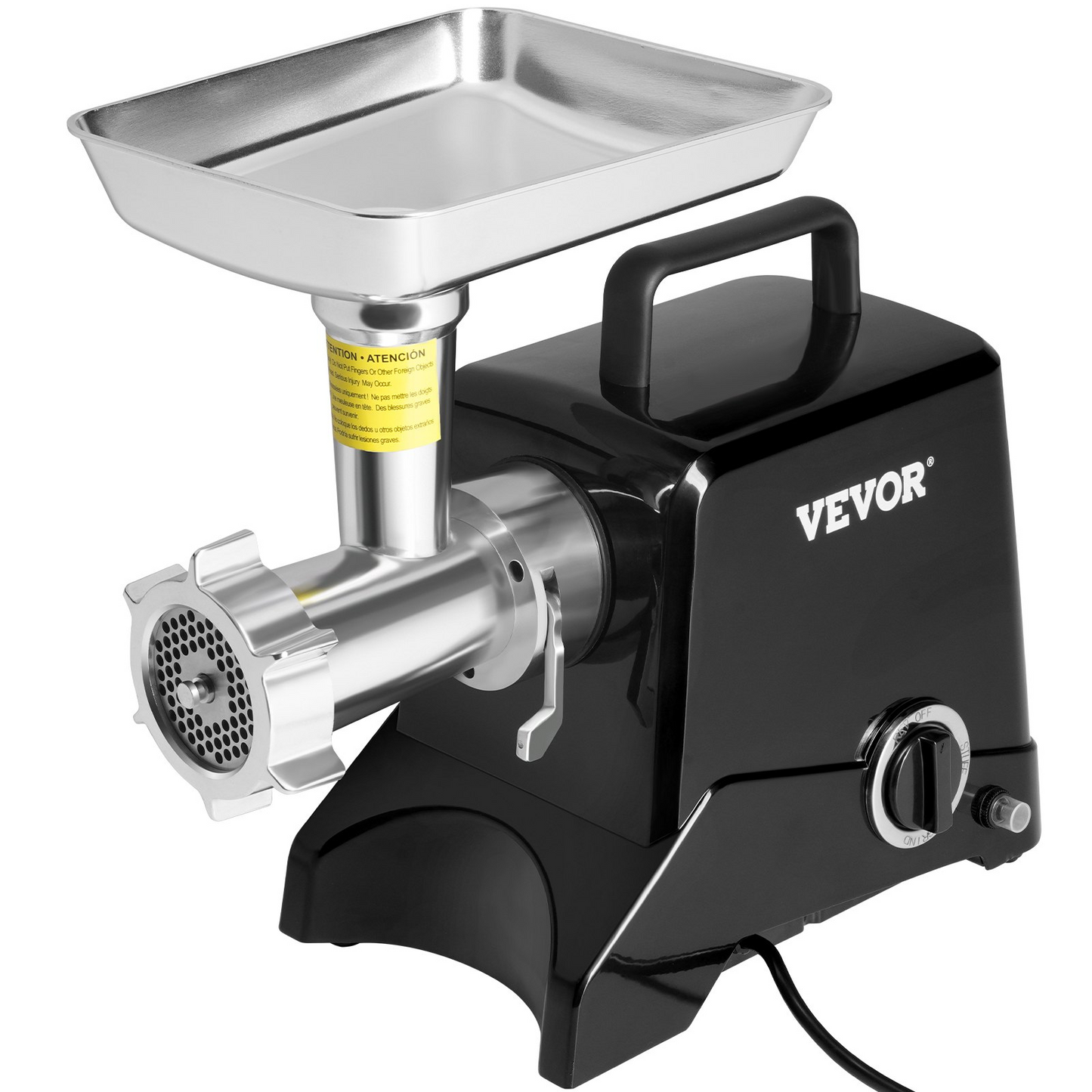 VEVOR Electric Meat Grinder, 419 Lb/H Capacity, 575W(1100W MAX) Industrial Meat Mincer w/ 2 Blade, 3 Grinding Plates, Sausage Maker Die-cast Aluminum Commercial Meat Grinder, ETL Listed