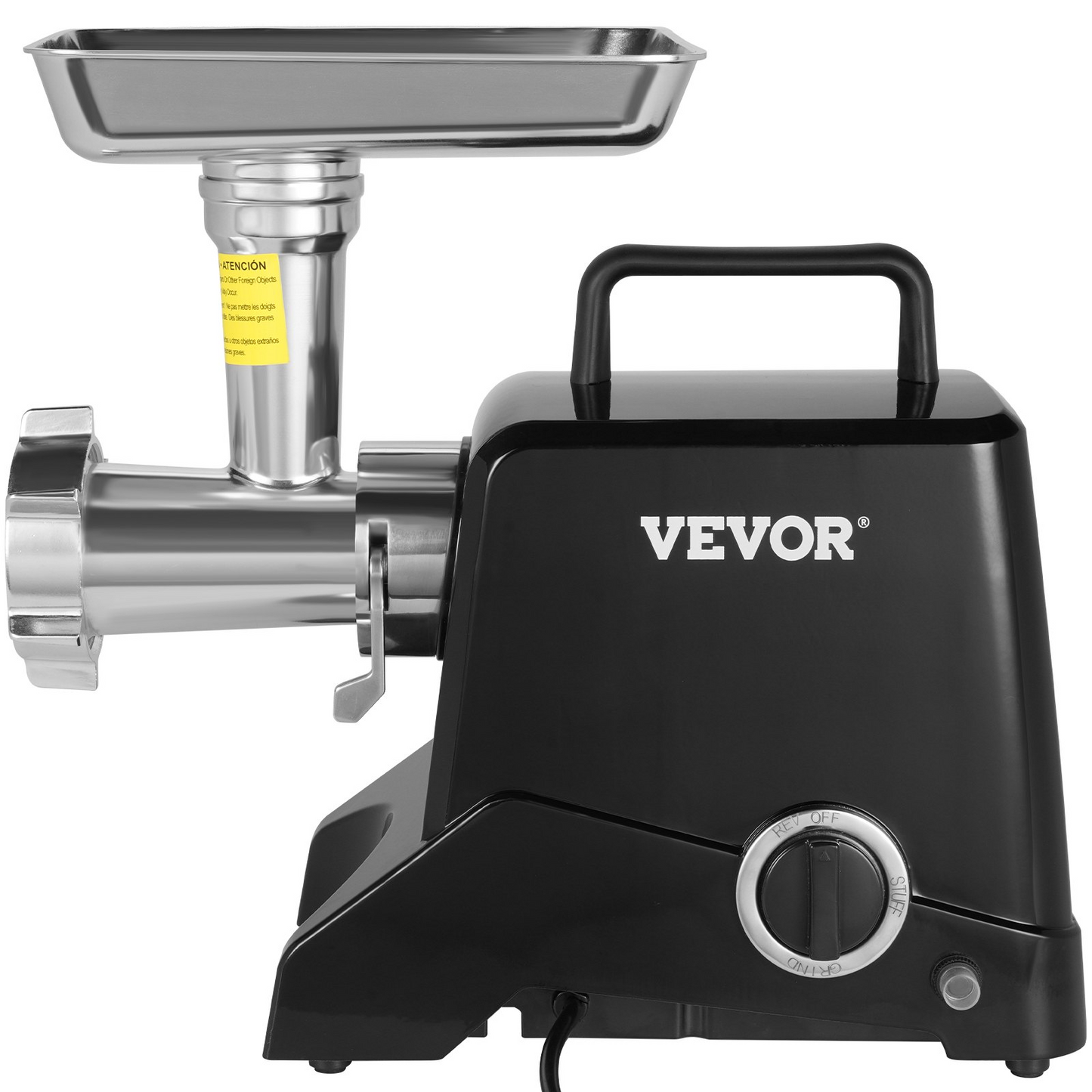 VEVOR Electric Meat Grinder, 419 Lb/H Capacity, 575W(1100W MAX) Industrial Meat Mincer w/ 2 Blade, 3 Grinding Plates, Sausage Maker Die-cast Aluminum Commercial Meat Grinder, ETL Listed