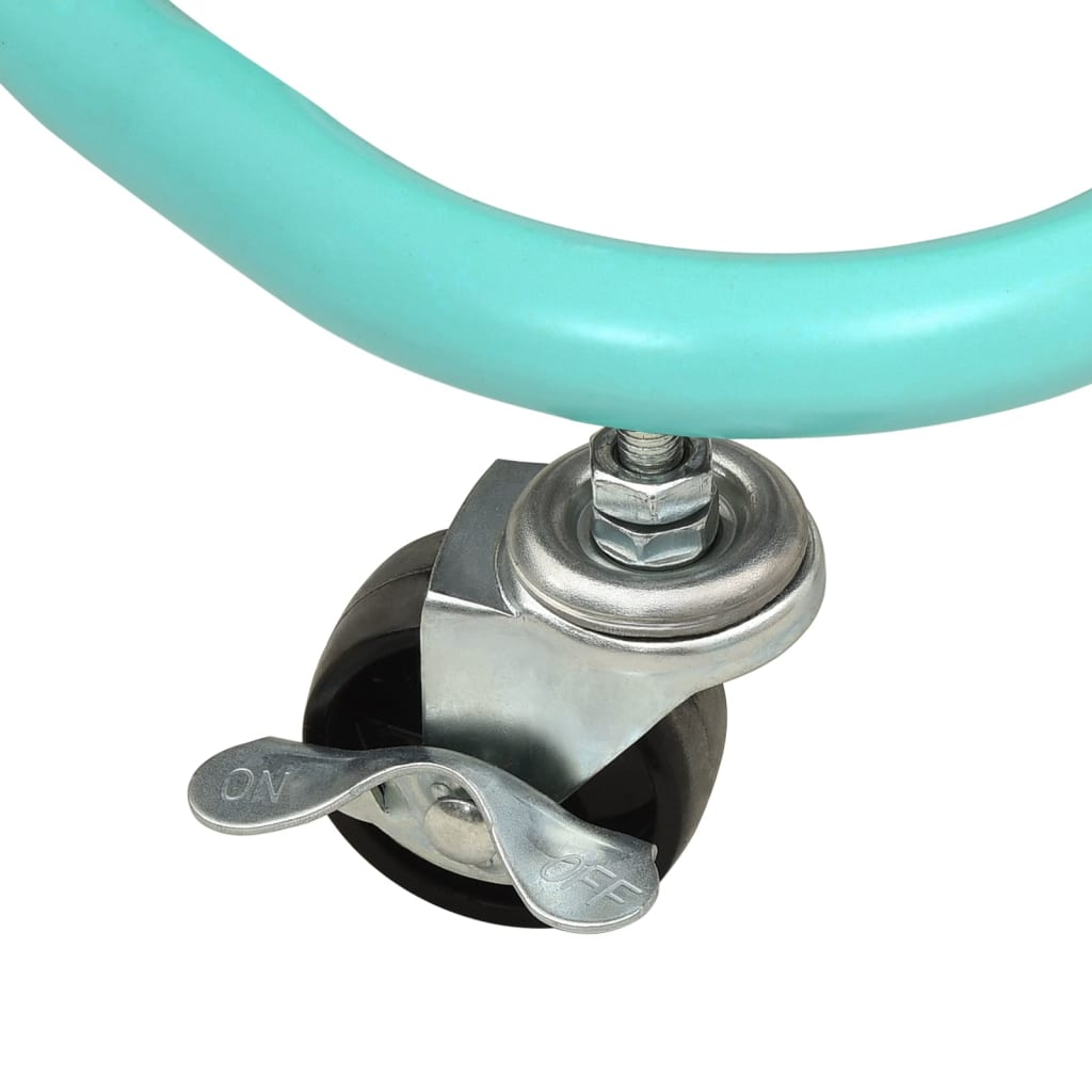 vidaXL 3-Tier Kitchen Trolley Turquoise 16.5"x13.8"x33.5" Iron and ABS