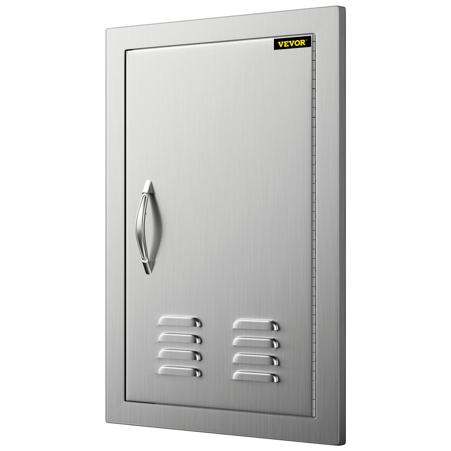 VEVOR Outdoor Kitchen 14W x 20H Inch Wall Construction Stainless Steel Flush Mount for BBQ Island, 14inch x 20inch, Single Door with Vents