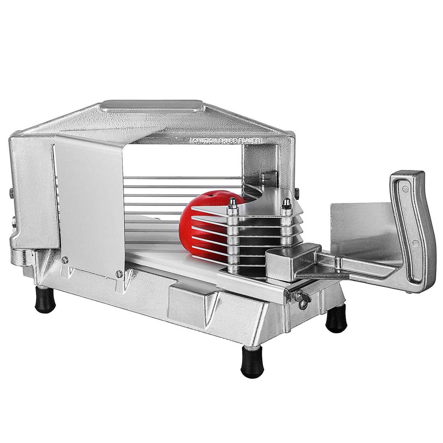 VEVOR Commercial Tomato Slicer 3/8" Heavy Duty Tomato Slicer Tomato Cutter with Built in Cutting Board for Restaurant or Home Use
