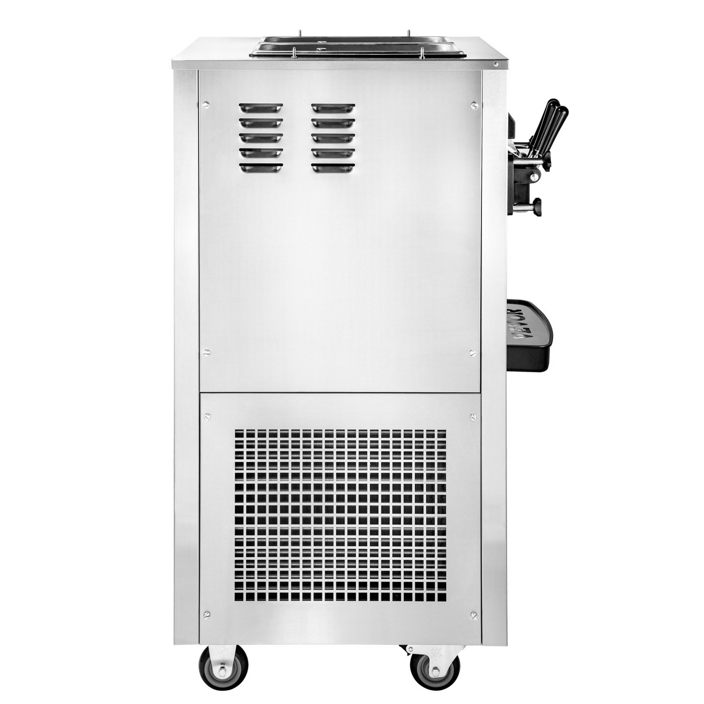 VEVOR Commercial Ice Cream Machine with Two 12L Hoppers Soft Serve Machine with 3 Flavors Commercial Ice Cream Maker 2500W Compressor Soft Ice Cream Machine with LCD Panel for Restaurants Snack Bar