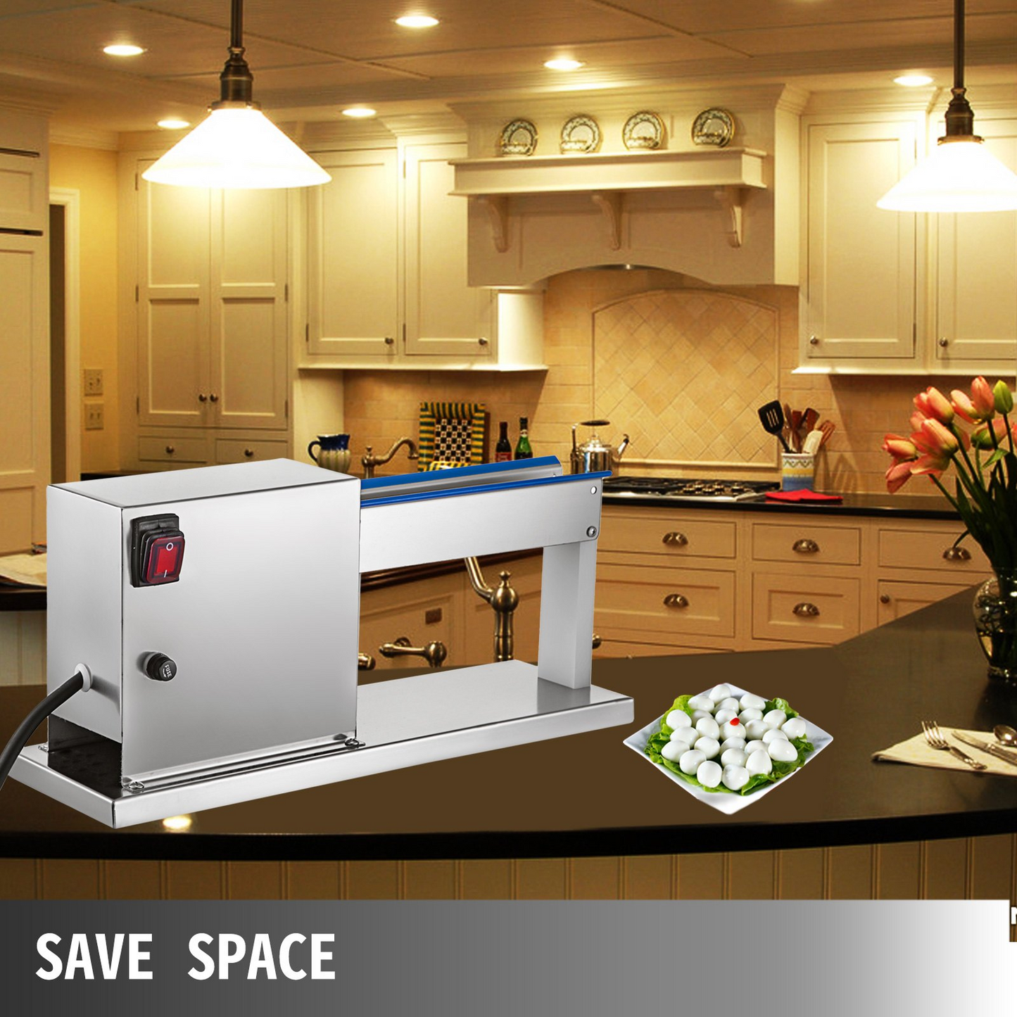 VEVOR Electric Quail Egg Peeler Machine, 50KG/H Commercial Quail Egg Sheller, 18W Semi-Automatic Quail Egg Peeling Machine, 110V Stainless Steel Processing Peeling Tool for Boiled Quail Egg