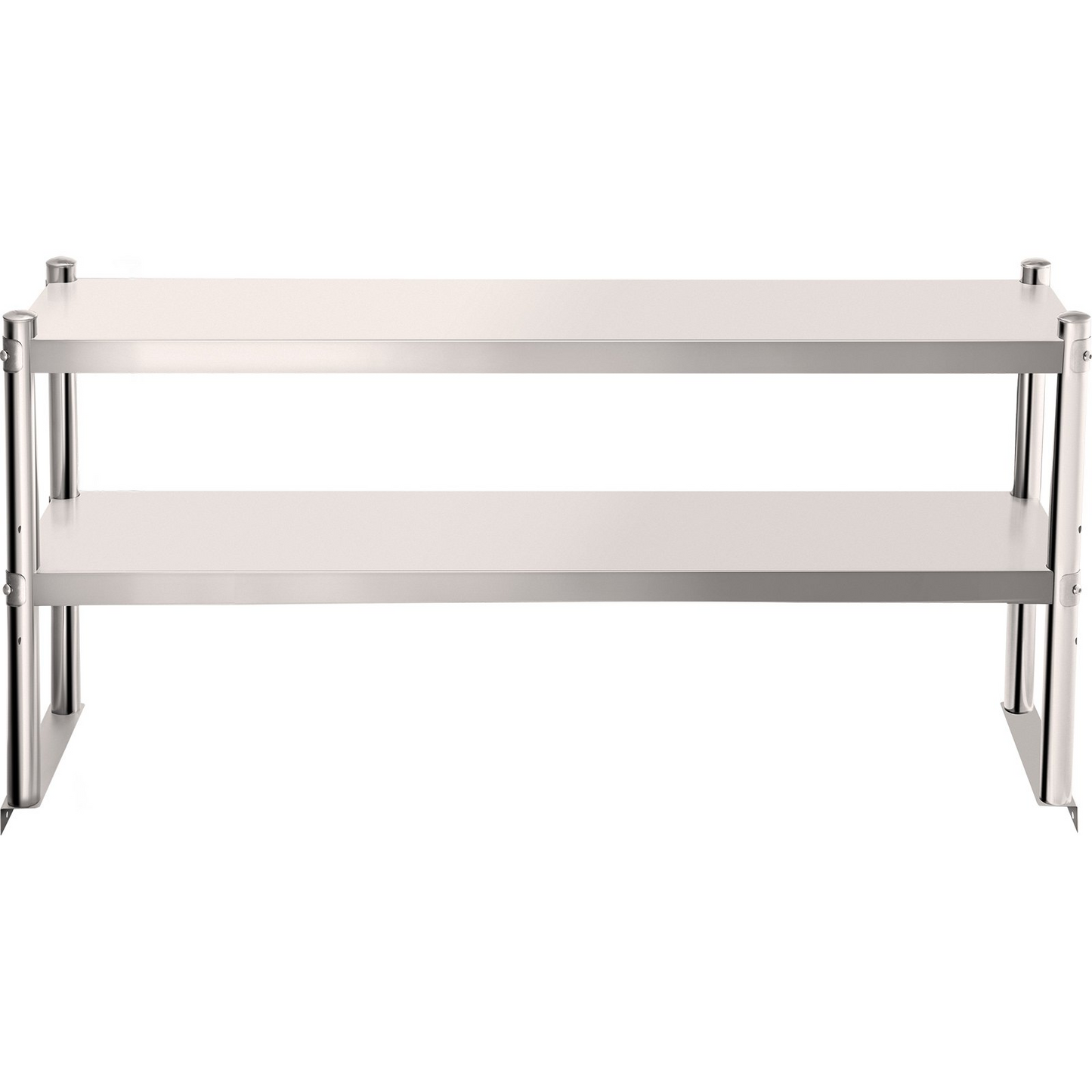 VEVOR Double Overshelf, Double Tier Stainless Steel Overshelf, 36 in. Length x 12 in. Width Double Deck Overshelf, Height Adjustable Overshelf for Prep & Work Table in Kitchen, Restaurant