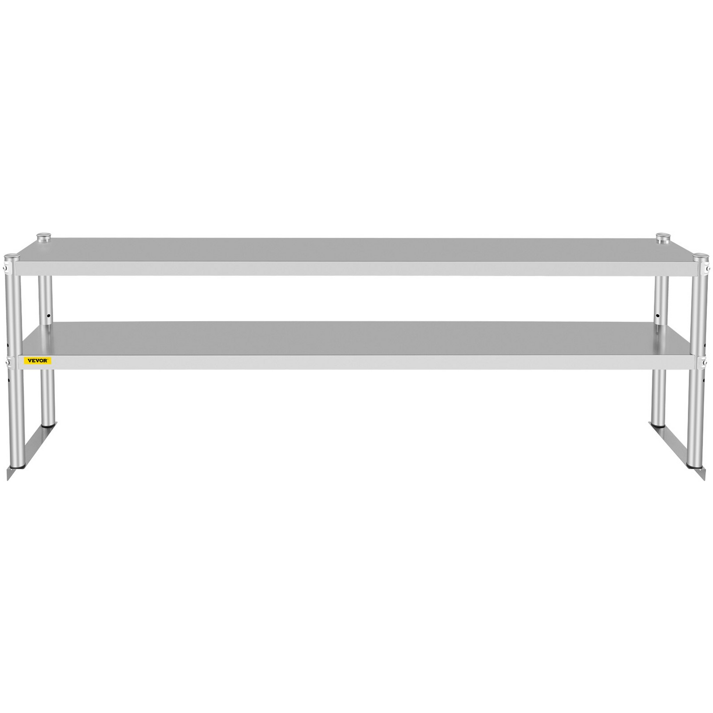 VEVOR Double Overshelf, Double Tier Stainless Steel Overshelf, 72 in Length x 12 in Width Double Deck Overshelf, Height Adjustable Overshelf for Prep & Work Table in Kitchen, Restaurant and Workshop