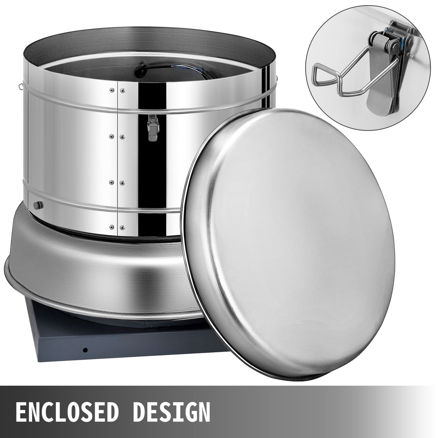 VEVOR 2400 CFM Roof Fan Up-blast Restaurant Exhaust Fan High Speed Direct Drive Up-blast Exhaust Fan 250W