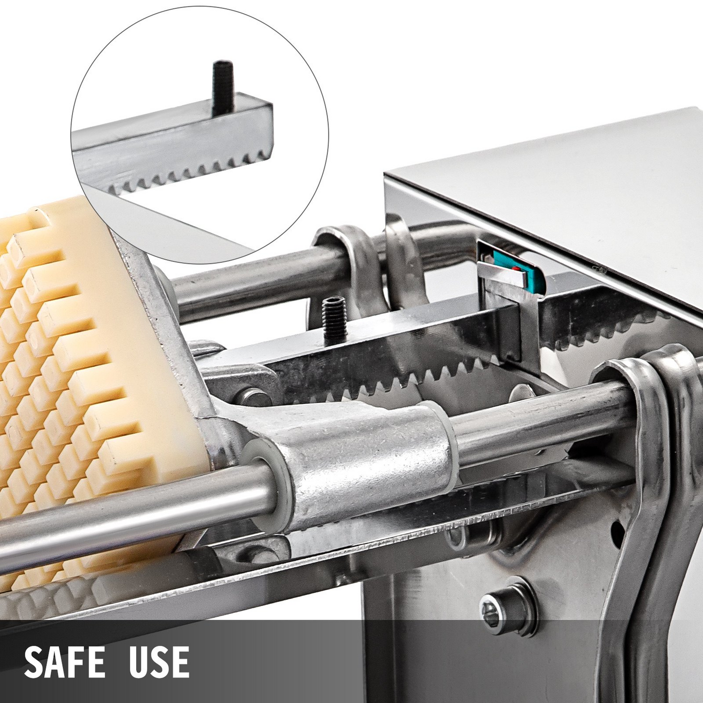 VEVOR Electric French Fry Cutter with 6mm 9mm 13mm and 8-Wedge Blade Potato Chip Cutter Machine 110V 40W Stainless Steel Electric Potato Cutter Horizontal