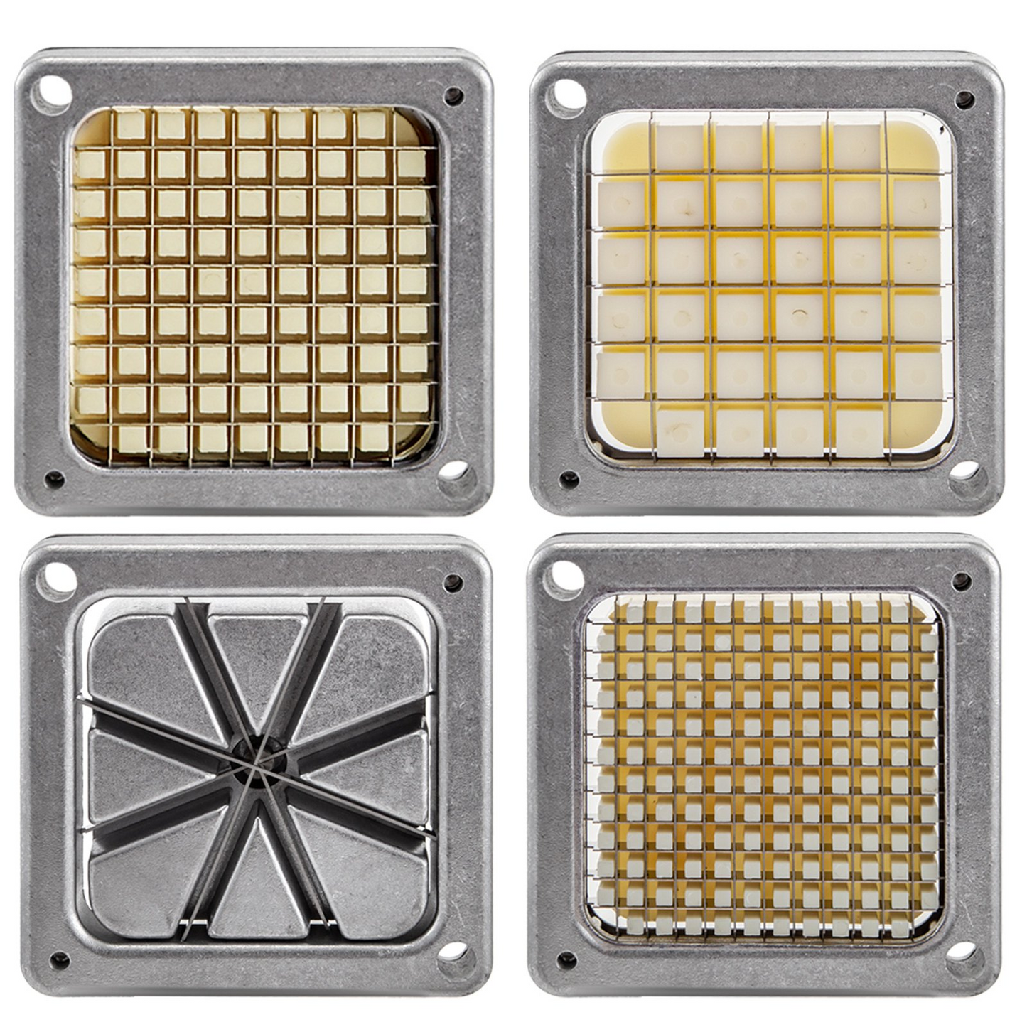 VEVOR Electric French Fry Cutter with 6mm 9mm 13mm and 8-Wedge Blade Potato Chip Cutter Machine 110V 40W Stainless Steel Electric Potato Cutter Horizontal