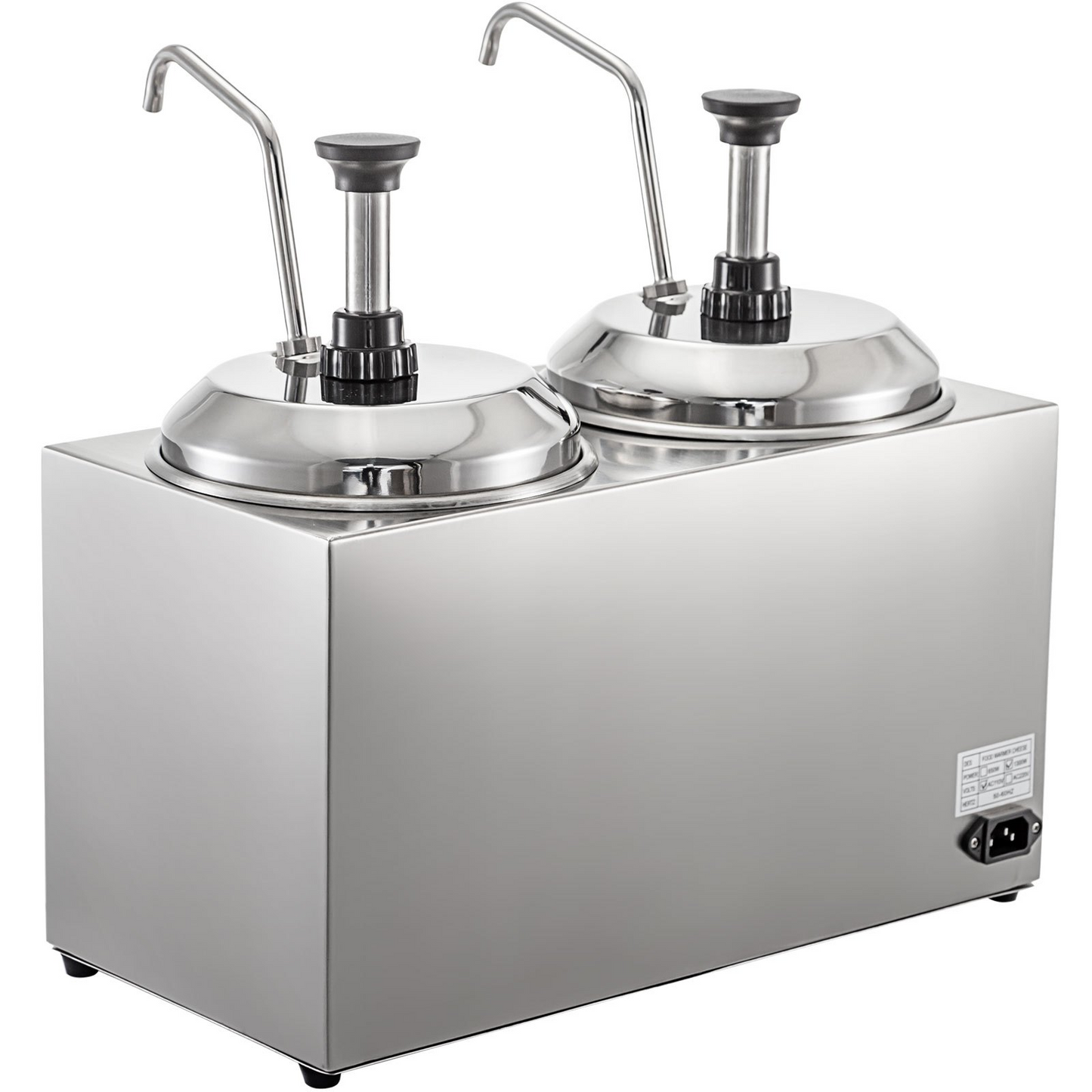 VEVOR Cheese Dispenser with Pump 5.28 Qt Capacity Hot Cheese Warmer 1300W Hot Fudge Warmer with Pump Single Head Fudge Warmer with Temperature Control for Hot Fudge Fudge Cheese Caramel