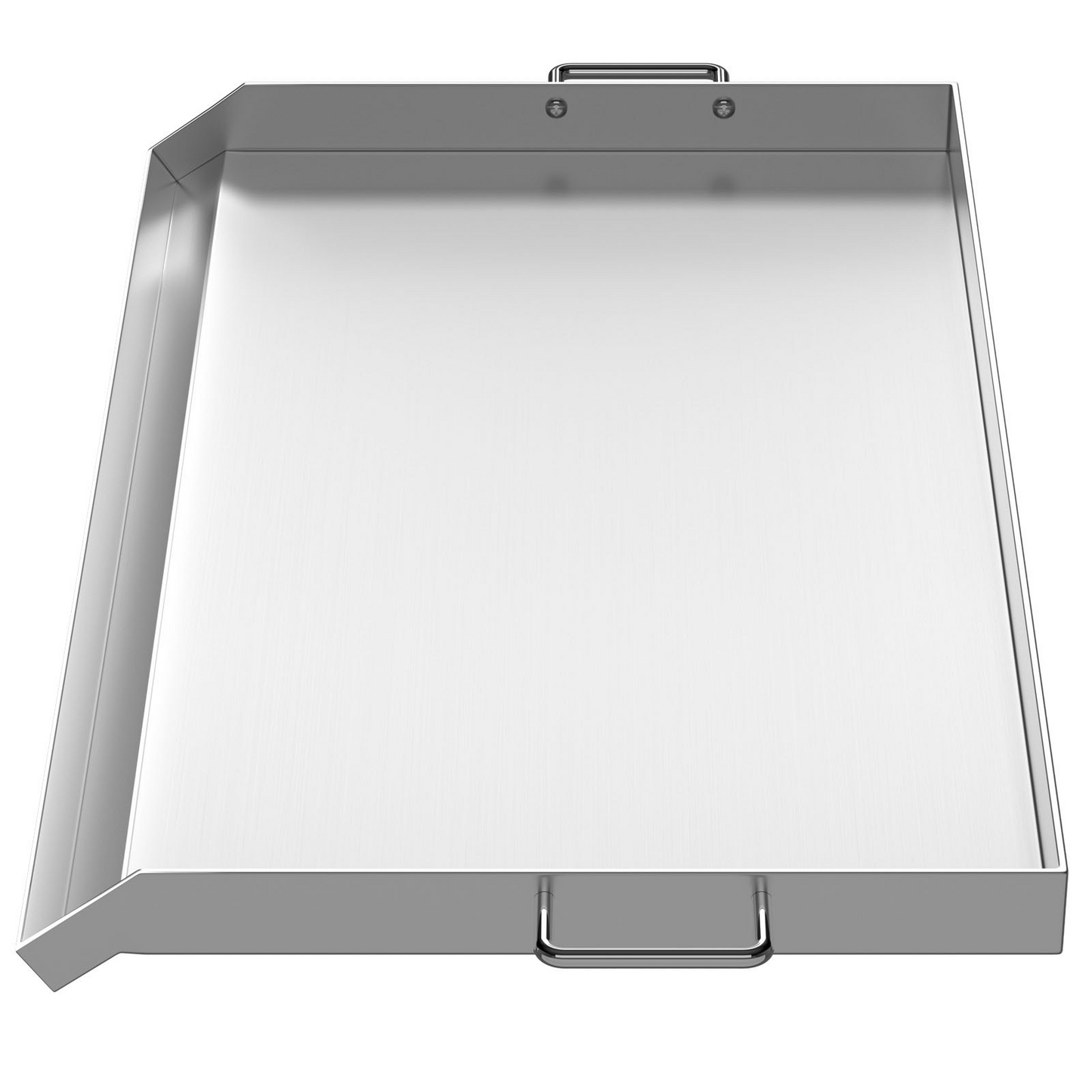 VEVOR Stainless Steel Griddle,32" X 17" Universal Flat Top Rectangular Plate , BBQ Charcoal/Gas Grill with 2 Handles and Grease Groove with Hole,Grills for Camping, Tailgating and Parties .