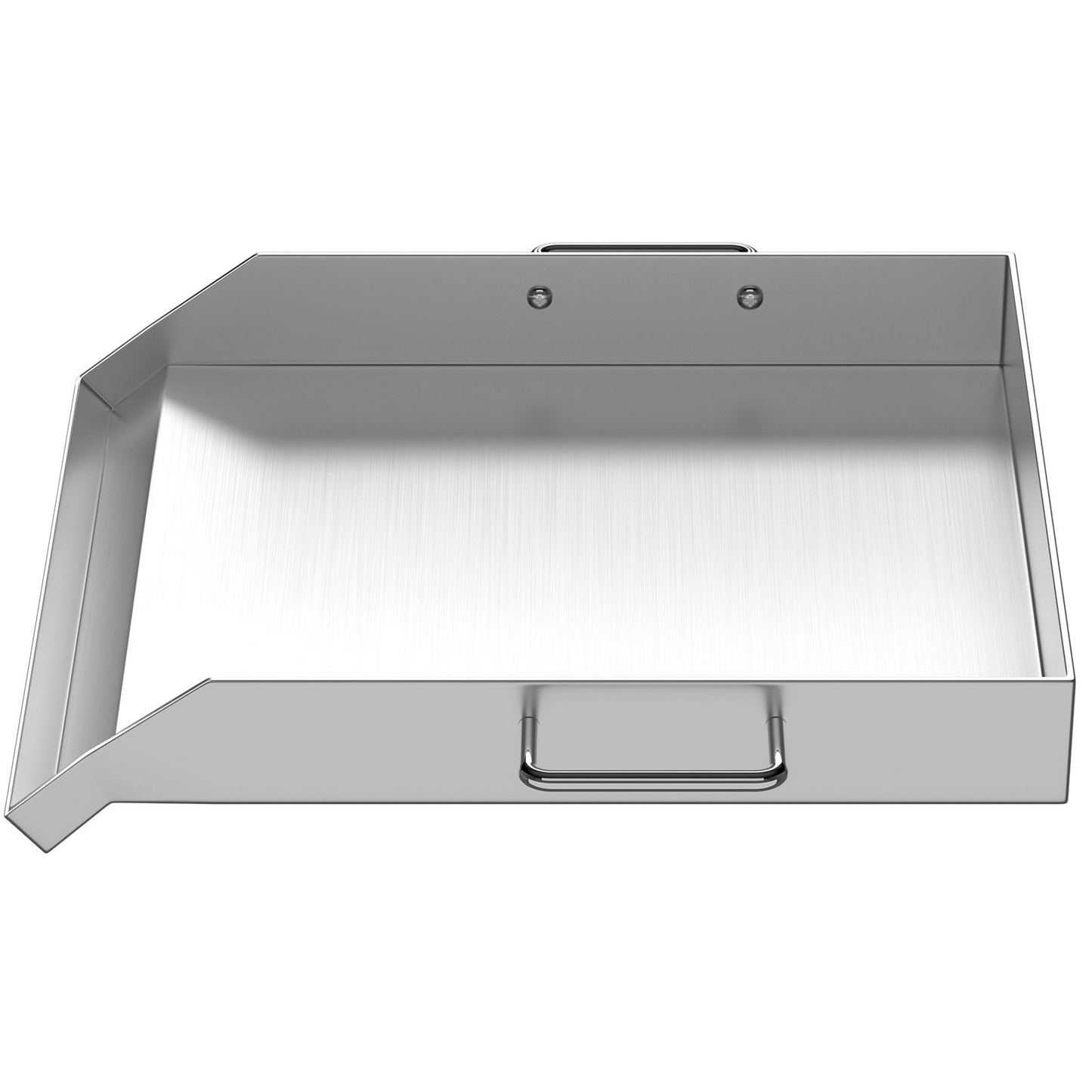 VEVOR Stainless Steel Griddle,18" X 16" Universal Flat Top Rectangular Plate, BBQ Charcoal/Gas Grill with 2 Handles and Grease Groove with Hole,Grills for Camping, Tailgating and Parties