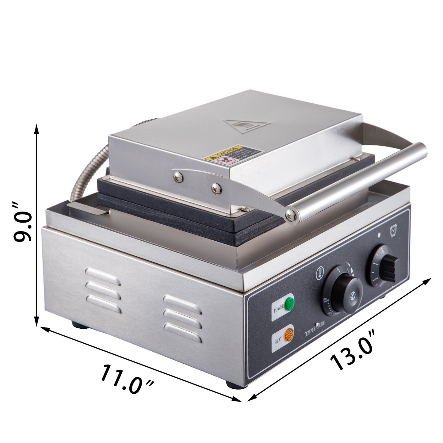 VEVOR 110V Commercial Waffle Donut Machine 6 Holes Double-Sided Heating 50-300℃, Electric Doughnut Maker 1550W, Non-stick Donut MakerTeflon-Coating for Professional Kitchen (Depth:0.55",Dia:2.95")
