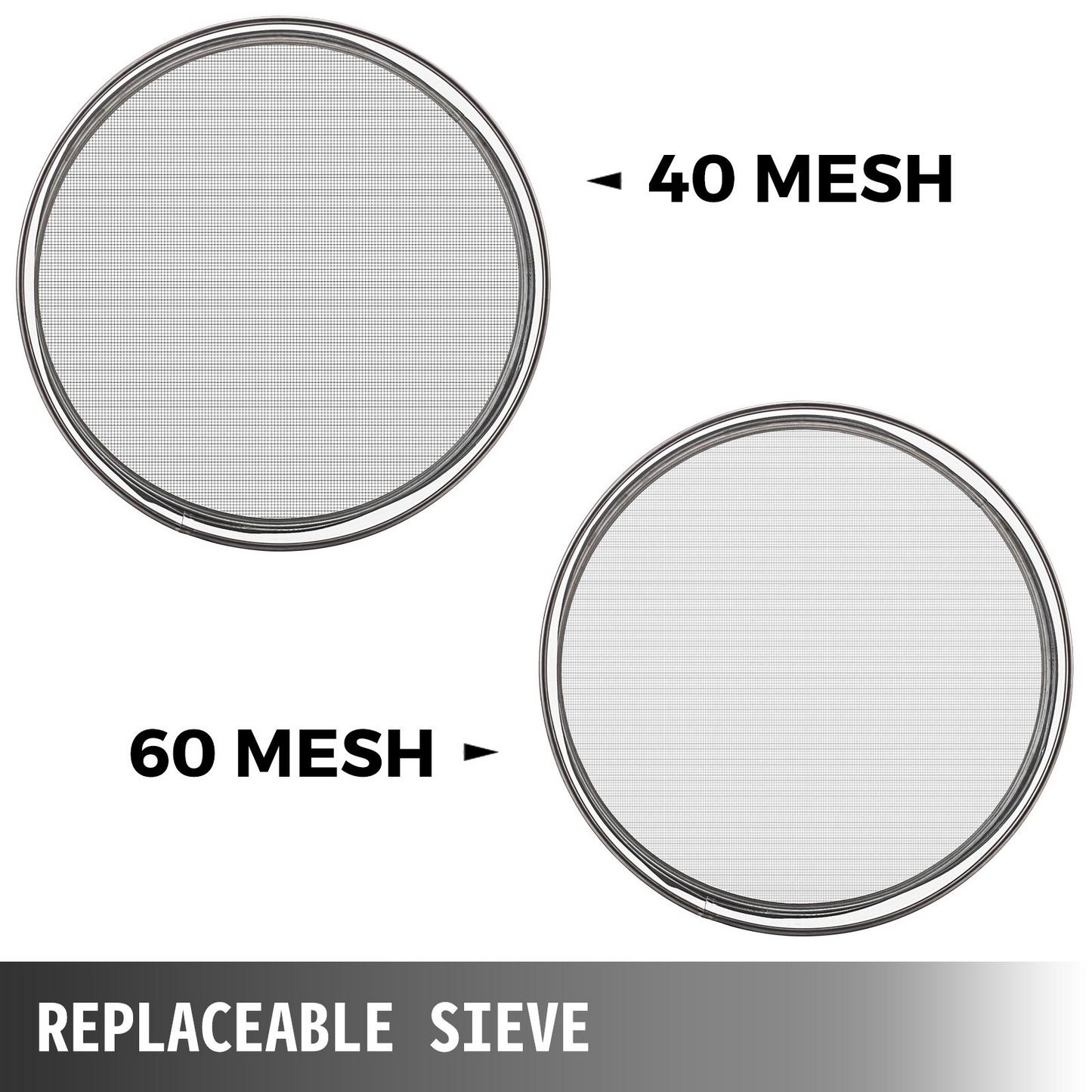 VEVOR Automatic Sieve Shaker Included 40 Mesh + 60 Mesh Flour Sifter Electric Vibrating Sieve Machine 110V 50W Sifter Shaker Machine 1150 r/min for Flours, Herbal Powder