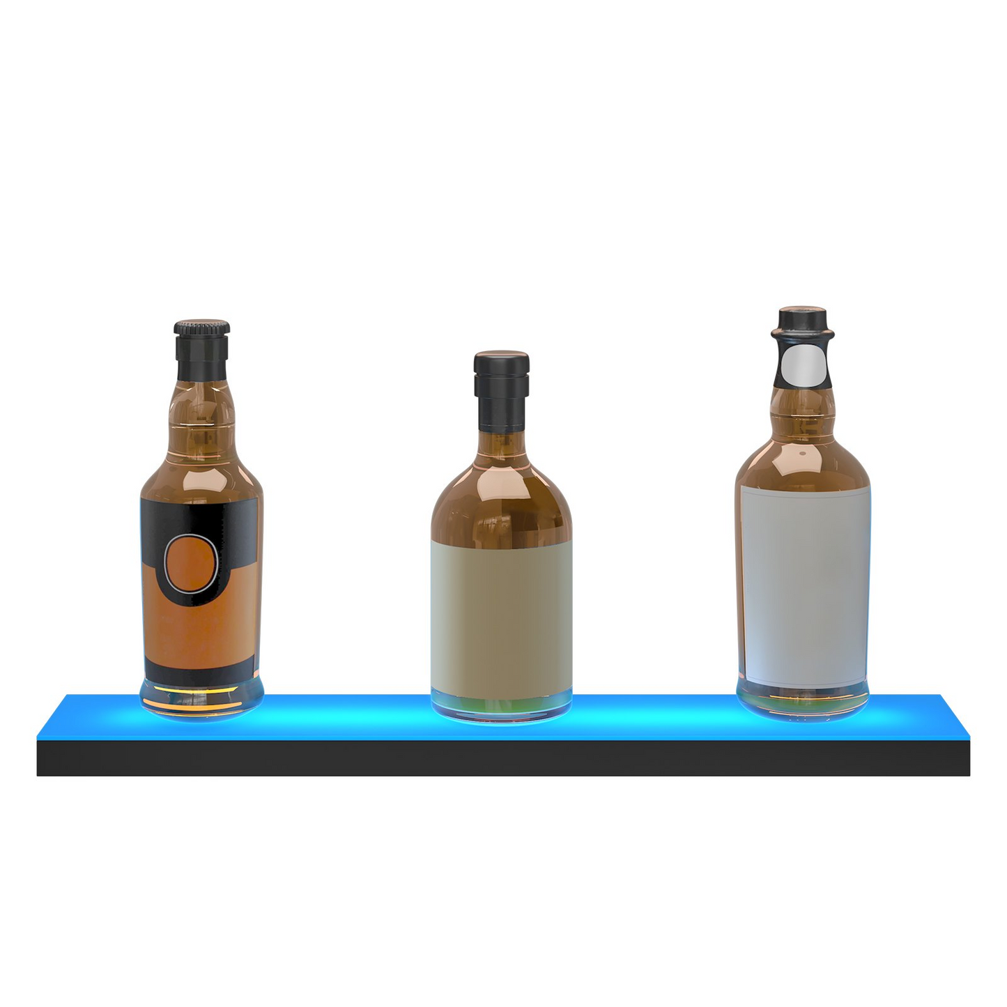 VEVOR LED Lighted Liquor Bottle Display Bar Shelf RF & App Control 24" 1-Step