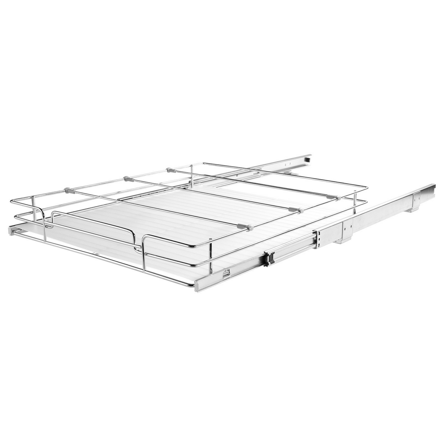 VEVOR 14"W x 21"D Pull Out Cabinet Organizer, Heavy Duty Slide Out Pantry Shelves, Chrome-Plated Steel Roll Out Drawers, Sliding Drawer Storage for Home, Inside Kitchen Cabinet, Bathroom, Under Sink