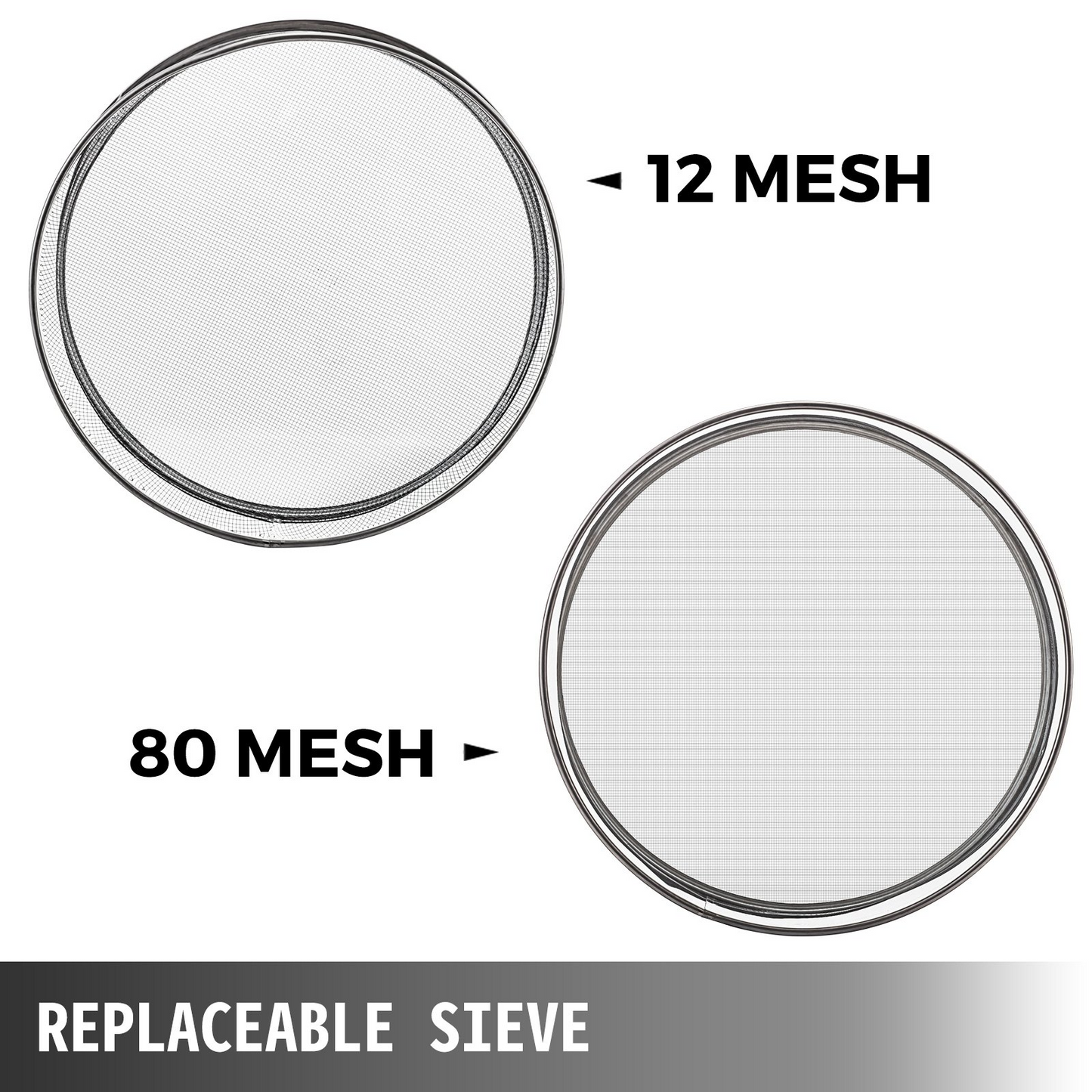 VEVOR Automatic Sieve Shaker Included 12 Mesh + 80 Mesh Flour Sifter Electric Vibrating Sieve Machine 110V 50W Sifter Shaker Machine 1150 r/min for Rice & Herbal Powder Particles