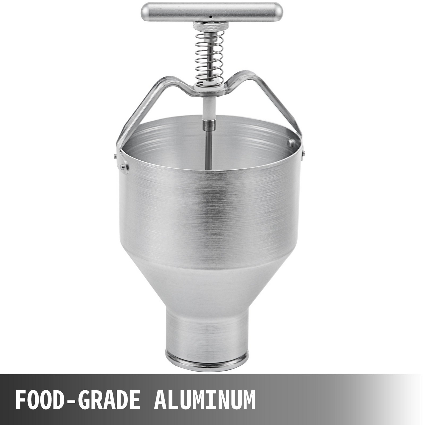 VEVOR Donut Depositor 5L Capacity Donut Dropper Hopper Food-Grade Aluminum Manual Donut Dispenser 6 Adjustable Thicknesses Donut Hopper with Stand Donut Batter Dispenser for Home & Commercial Use