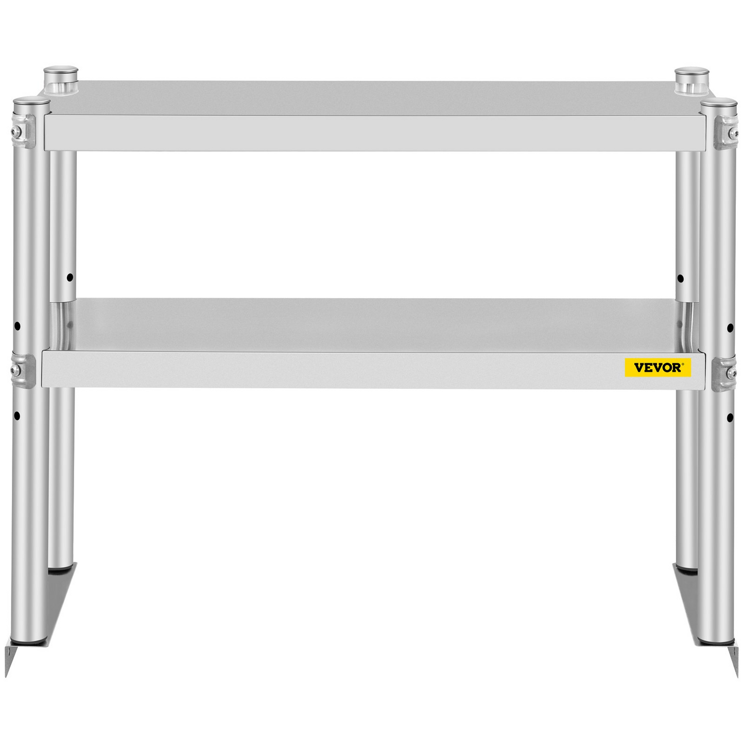 VEVOR Double Overshelf, Double Tier Stainless Steel Overshelf, 30 in. L x 12 in. W Double Deck Overshelf, Height Adjustable Overshelf for Prep & Work Table in Kitchen, Restaurant