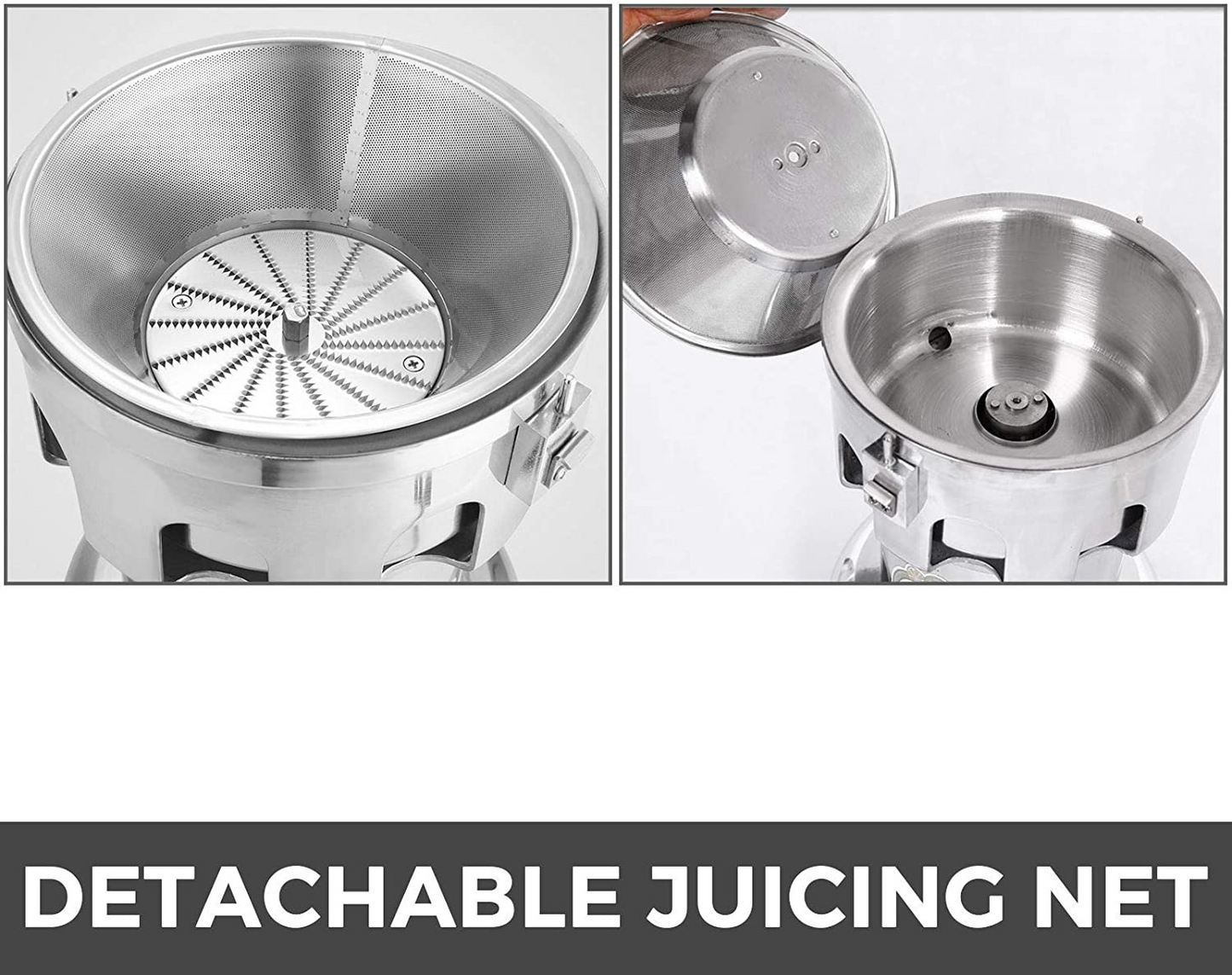 VEVOR Commercial Juice Extractor Heavy Duty Juicer Aluminum Casting and Stainless Steel Constructed Centrifugal Juice Extractor Juicing both Fruit and Vegetable