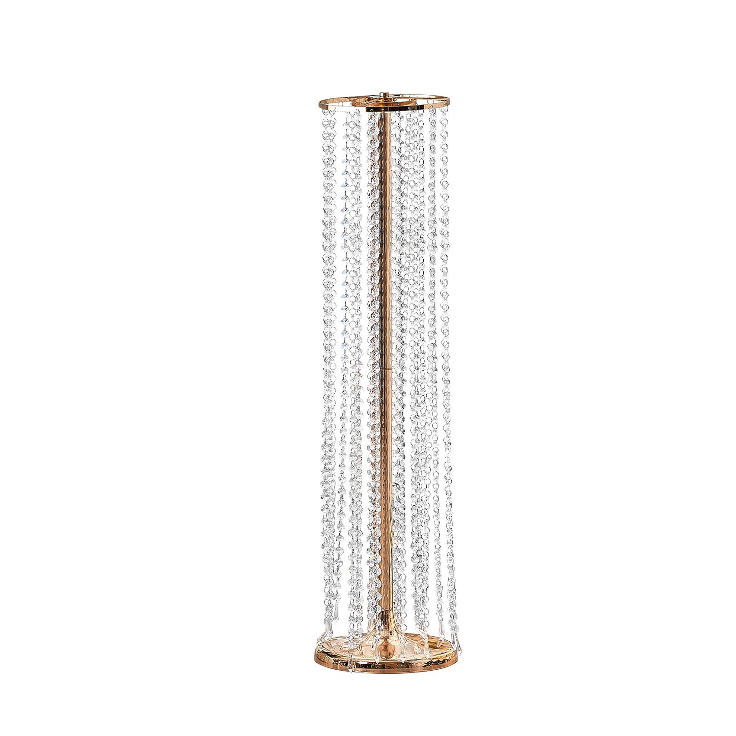 VEVOR 4PCS 35.43inch Tall Crystal Wedding Flowers Stand, Luxurious Centerpieces Flower Vases Crystal Gold Vase Metal, Perfect for T-stage Wedding Party Ceremony Dinner Event Hotel Home Decor
