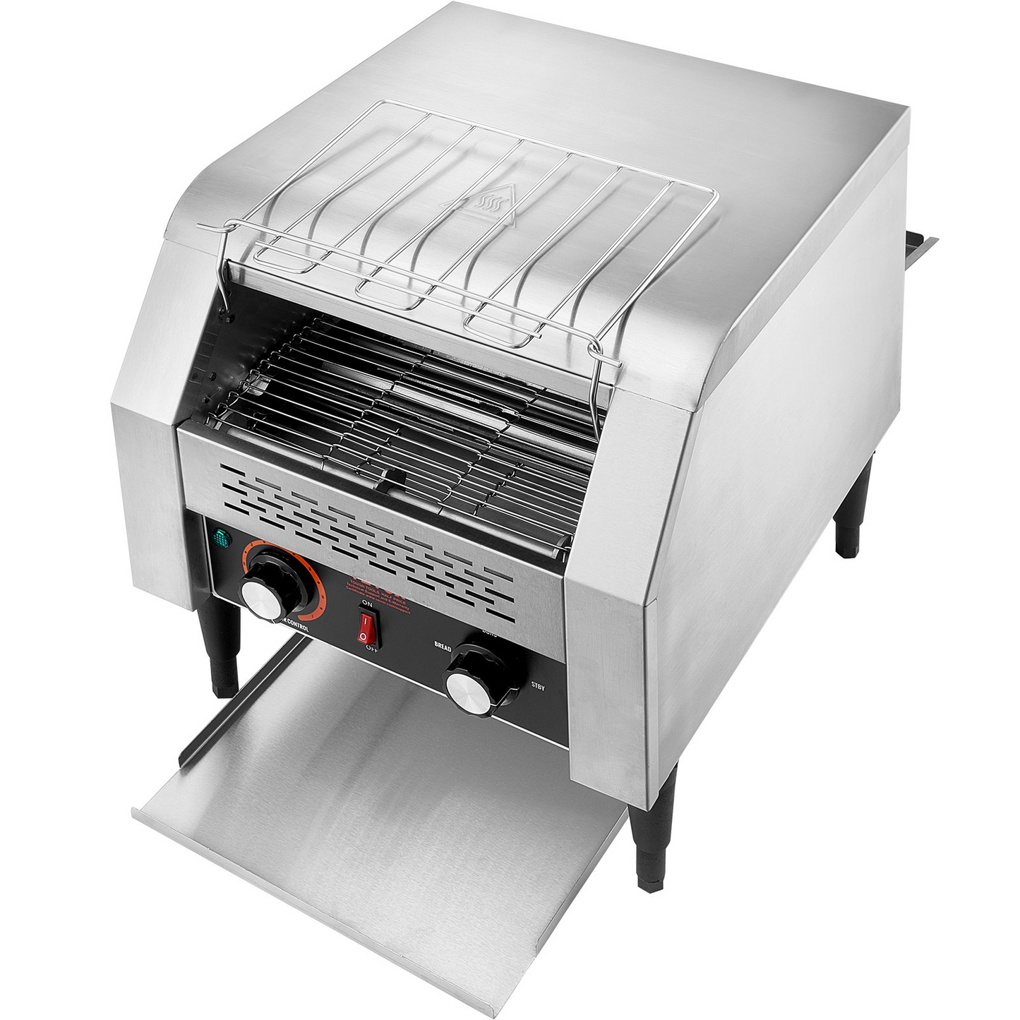 VEVOR Commercial Conveyor Toaster, 300 Slices/Hour Conveyor Belt Toaster, Heavy Duty Stainless Steel Commercial Toaster Oven, Electric Restaurant Commercial Toaster for Toast Bun, Bagel, Bread