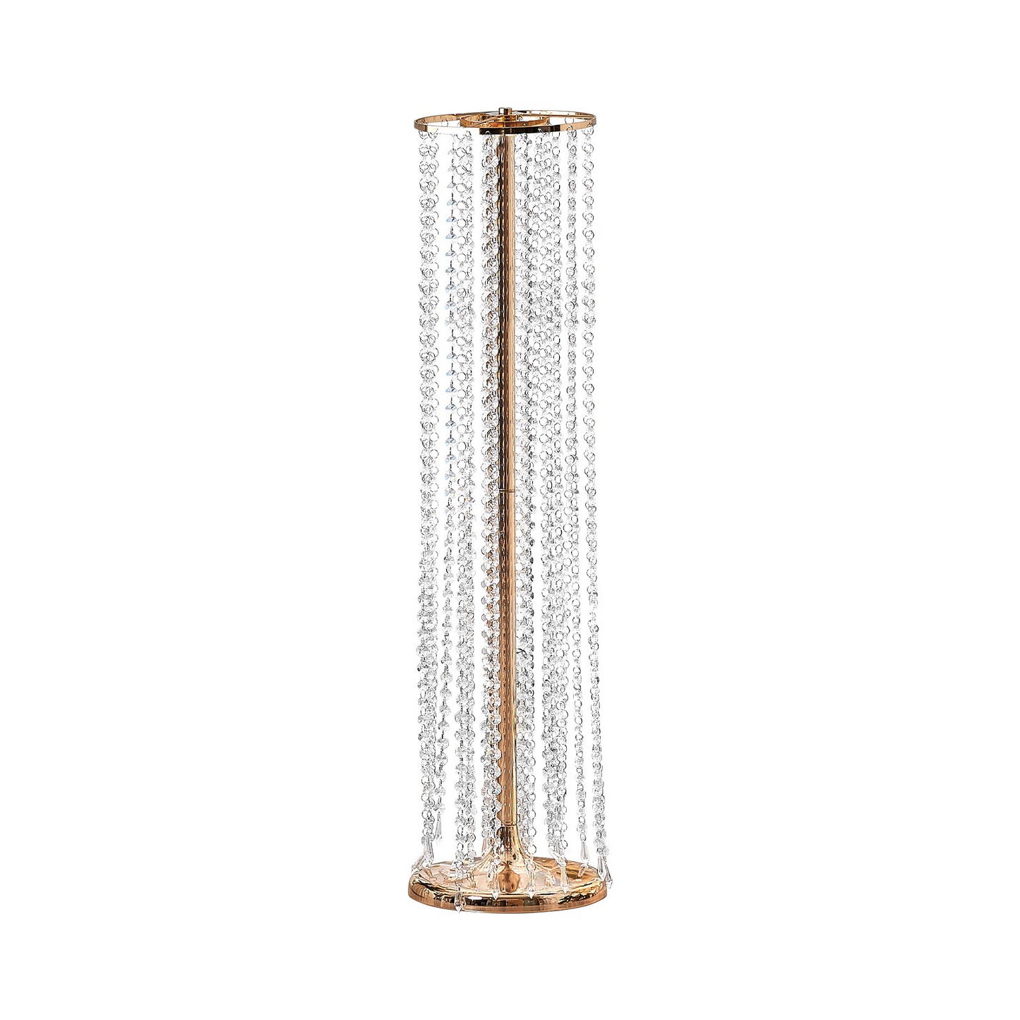 VEVOR 4PCS 35.43inch Tall Crystal Wedding Flowers Stand, Luxurious Centerpieces Flower Vases Crystal Gold Vase Metal, Perfect for T-stage Wedding Party Ceremony Dinner Event Hotel Home Decor