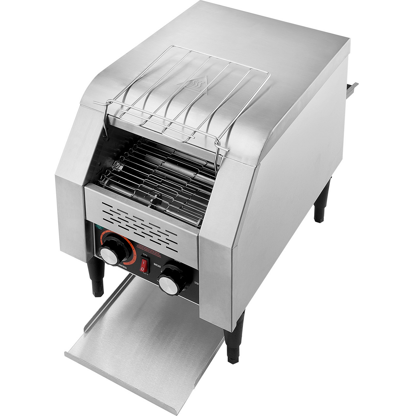 VEVOR Commercial Conveyor Toaster, 150 Slices/Hour Conveyor Belt Toaster, Heavy Duty Stainless Steel Commercial Toaster Oven, Electric Restaurant Commercial Toaster for Toast Bun, Bagel, Bread