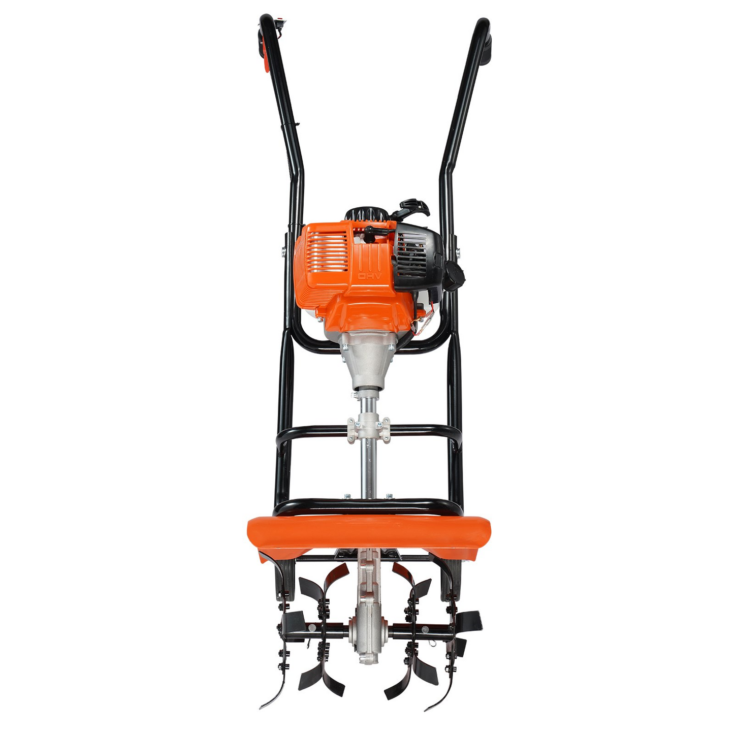 VEVOR Tiller Cultivator, 31CC 4-Stroke Garden Cultivator, Tiller with 4 Steel Adjustable Front Tines for Lawn, Garden and Field Cultivation