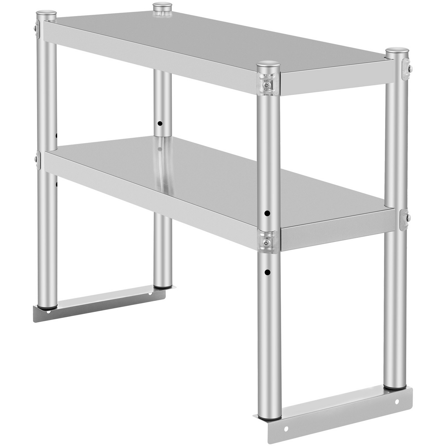 VEVOR Double Overshelf, Double Tier Stainless Steel Overshelf, 30 in. L x 12 in. W Double Deck Overshelf, Height Adjustable Overshelf for Prep & Work Table in Kitchen, Restaurant