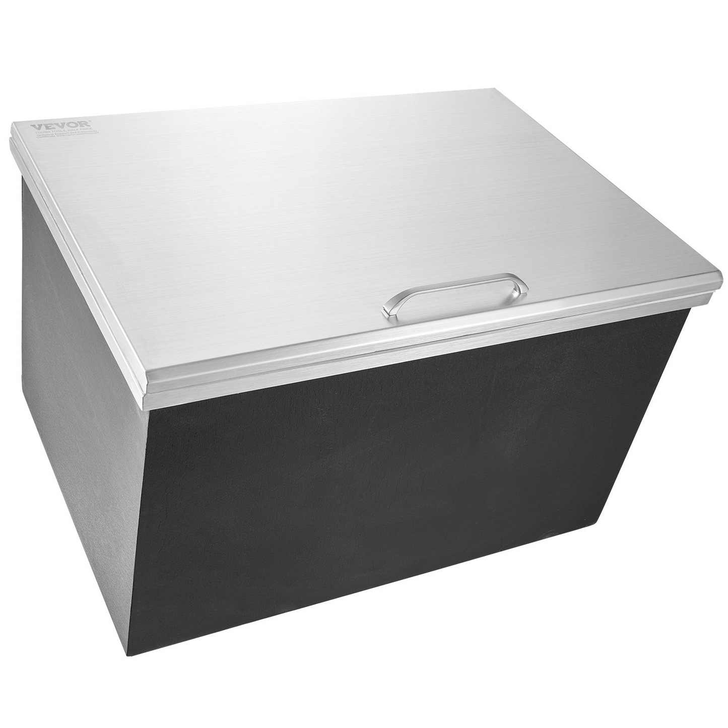 VEVOR Drop in Ice Chest, 28"L x 20"W x 17"H Stainless Steel Ice Cooler, Commercial Ice Bin with Hinged Cover, 40 qt Outdoor Kitchen Ice Bar, Drain-pipe and Drain Plug Included, for Cold Wine Beer