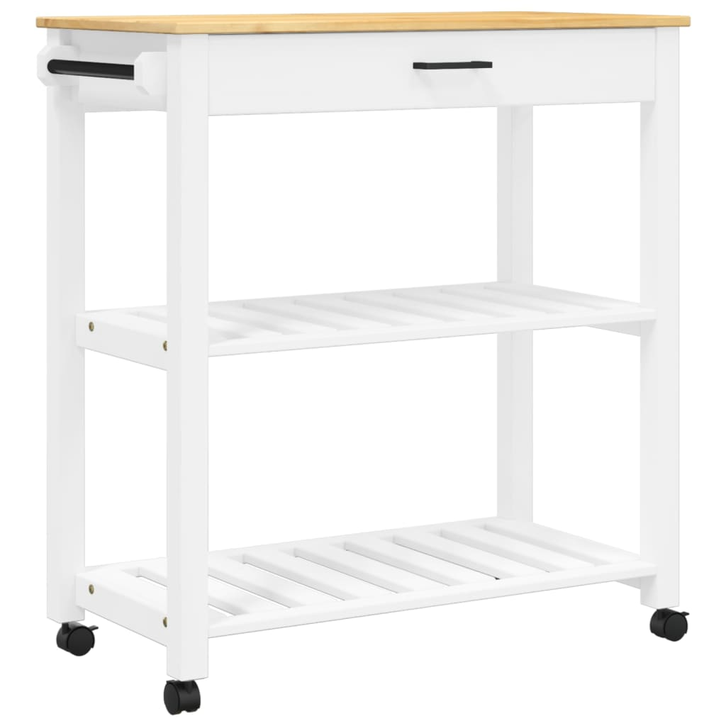vidaXL Kitchen Trolley MONZA 33.1"x15.7"x35.4" Solid Wood Pine