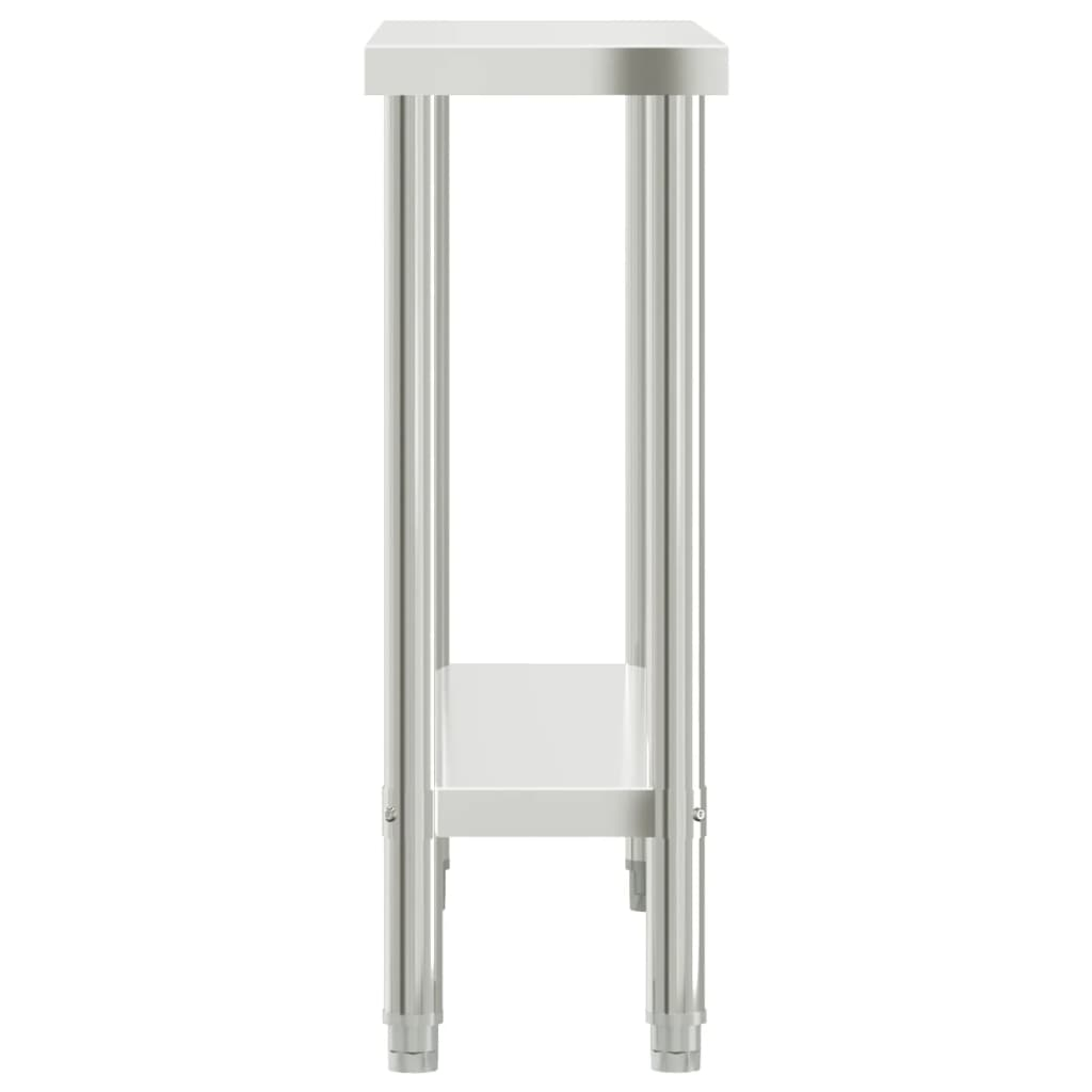 vidaXL Kitchen Work Table 43.3"x11.8"x33.5" Stainless Steel