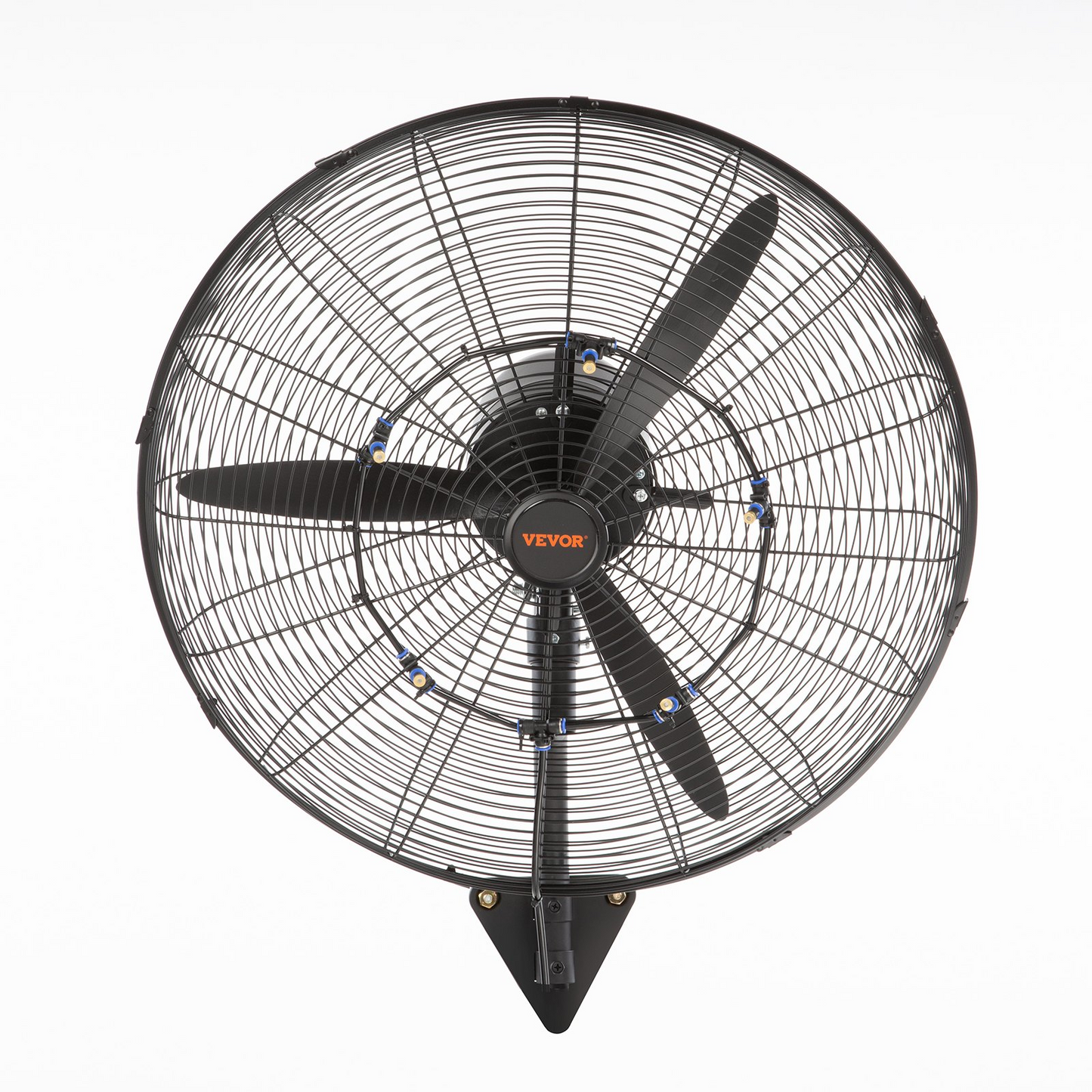 VEVOR Wall-Mount Misting Fan, 24 Inch, 3-speed High Velocity Max. 7000 CFM, Waterproof Oscillating Industrial Wall Fan, Commercial or Residential for Warehouse, Greenhouse, Workshop, Black, ETL Listed