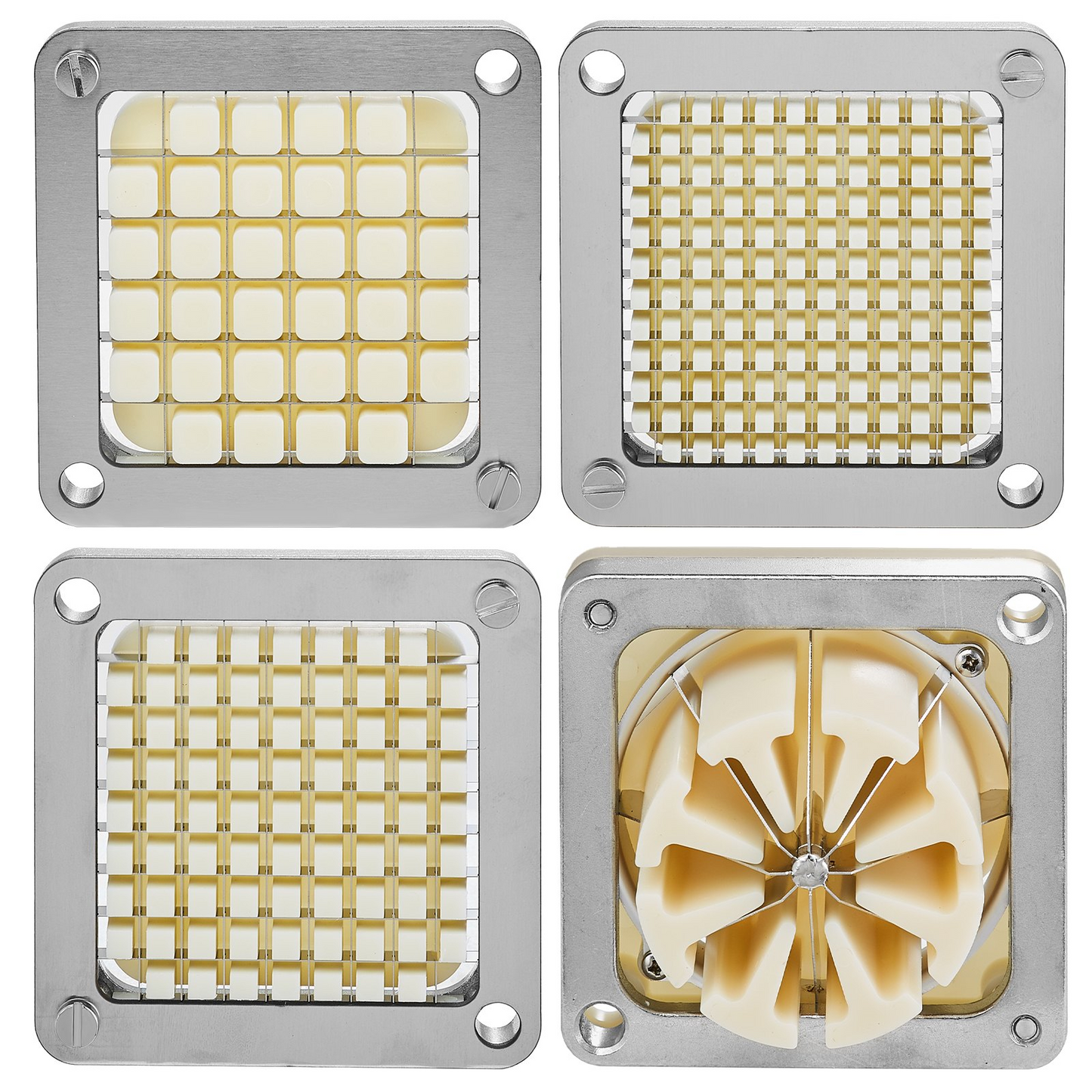 VEVOR Electric French Fry Cutter with 6mm 9mm 13mm and 8-Wedge Blade Potato Chip Cutter Machine 110V 40W Stainless Steel Electric Potato Cutter Horizontal