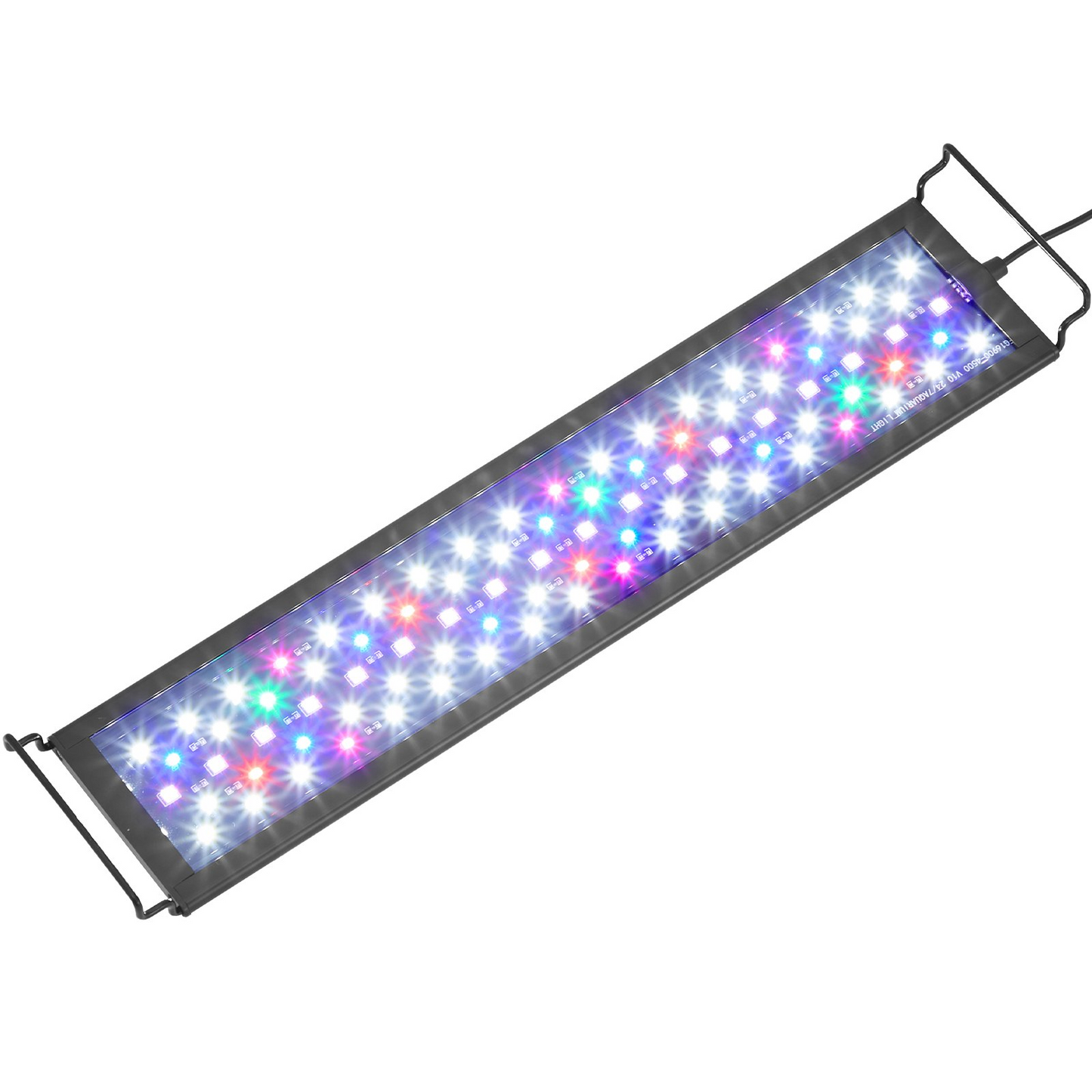 VEVOR Aquarium Light with LCD Monitor, 18W Full Spectrum Fish Tank Light with 24/7 Natural Mode, Adjustable Brightness & Timer - Aluminum Alloy Shell Extendable Brackets for 18"-24" Freshwater Tank