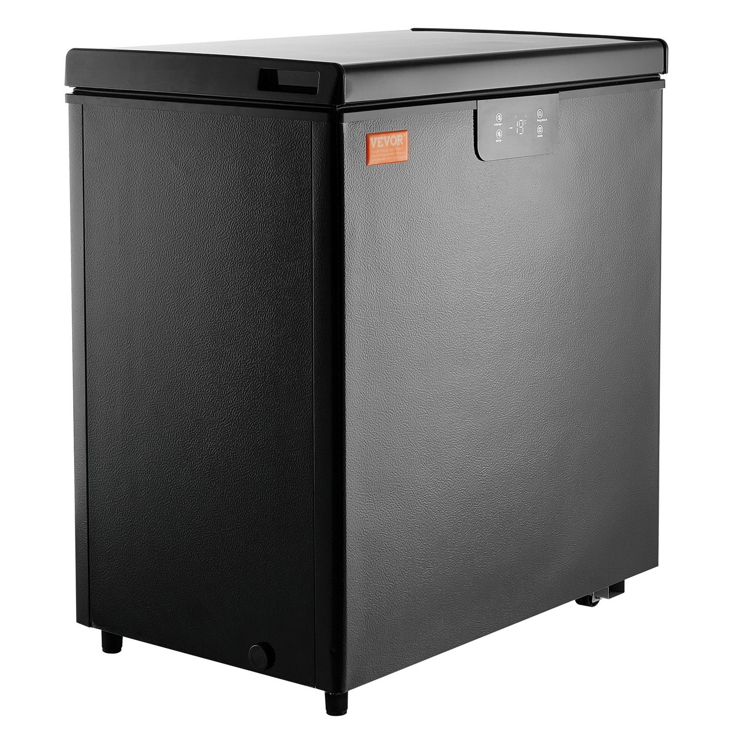 VEVOR Chest Freezer, 3.88 Cu.ft / 110 L Compact Deep Freezer, Free Standing Top Open Door Compact Freezers with 2 Removable Baskets & Adjustable Thermostat, Energy Saving & Low Noise, Black
