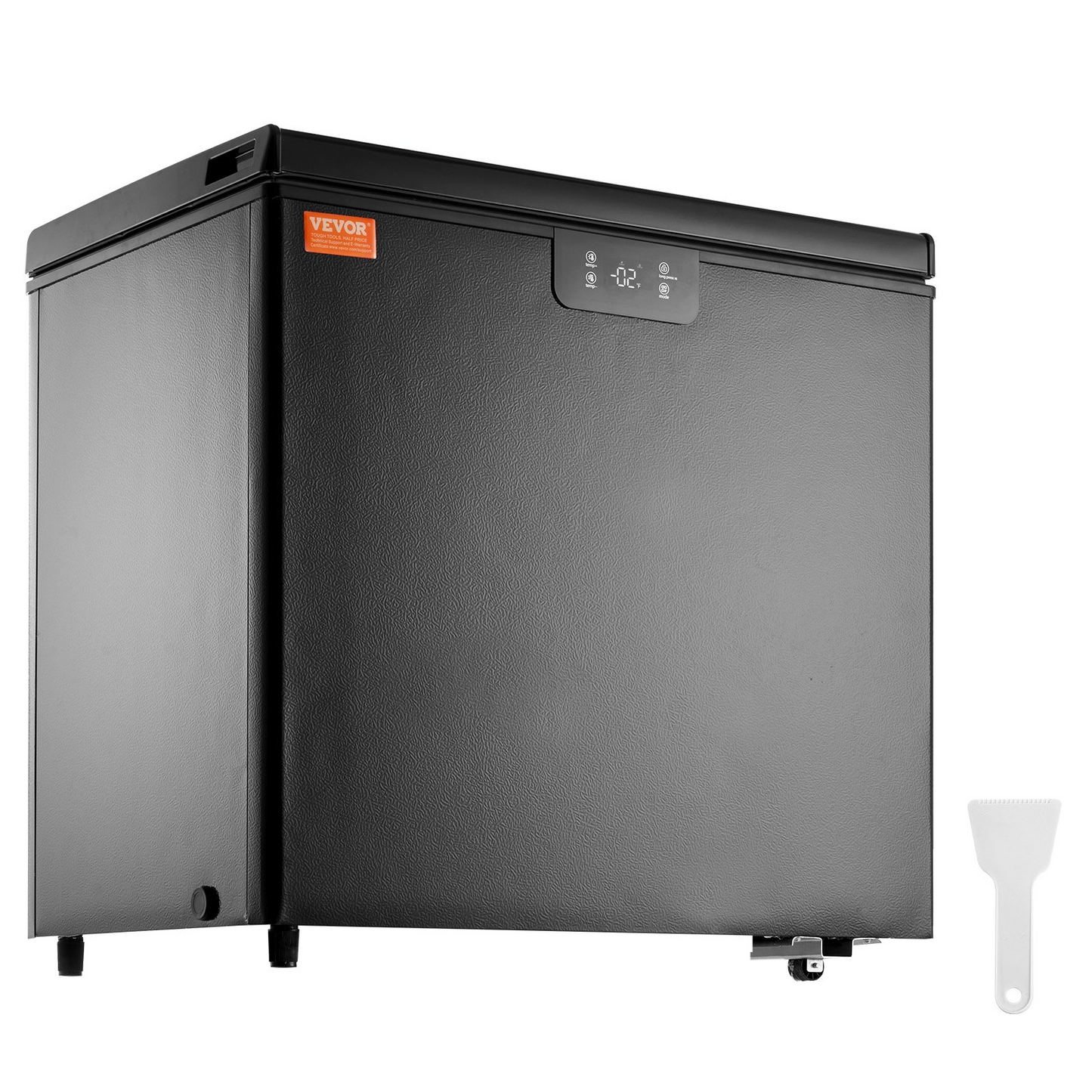 VEVOR Chest Freezer, 5.4 Cu.ft / 153 L Compact Deep Freezer, Free Standing Top Open Door Compact Freezers with 2 Removable Baskets & Adjustable Thermostat, Energy Saving & Low Noise, Black