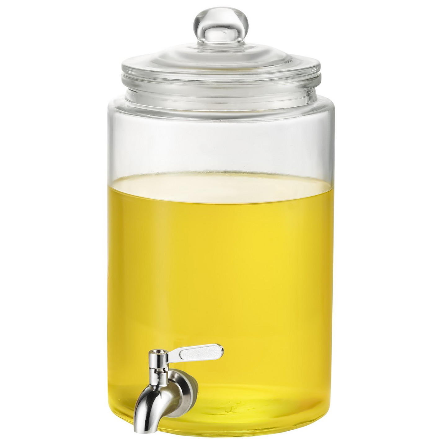 VEVOR Beverage Dispenser, 1 Gallon Drink Dispensers for Parties, Glass Juice Dispenser with Stainless Steel Spigot, Iced Tea Lemonade Juice Water Dispenser, for Restaurants, Hotels, Parties
