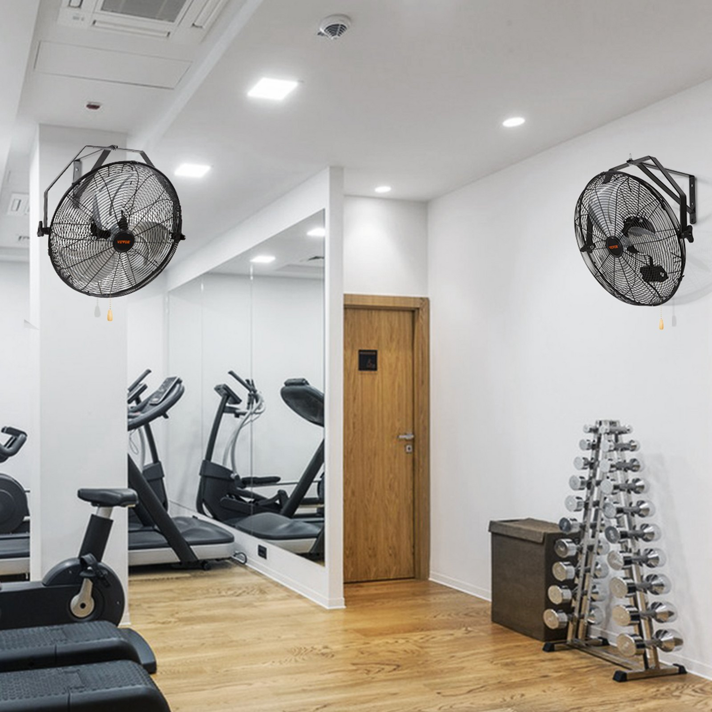 VEVOR Wall Mount Fan, 2 PCS 18 inch Manual 360-Degree Tilt Adjustment, 3-speed High Velocity Max. 4000 CFM Industrial Wall Fan for Indoor, Commercial, Warehouse, Workshop, Basement, Garage