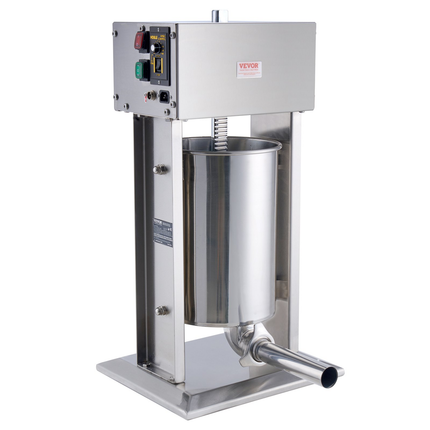 VEVOR Electric Sausage Stuffer 12 L Vertical Meat Stuffer 304 Stainless Steel