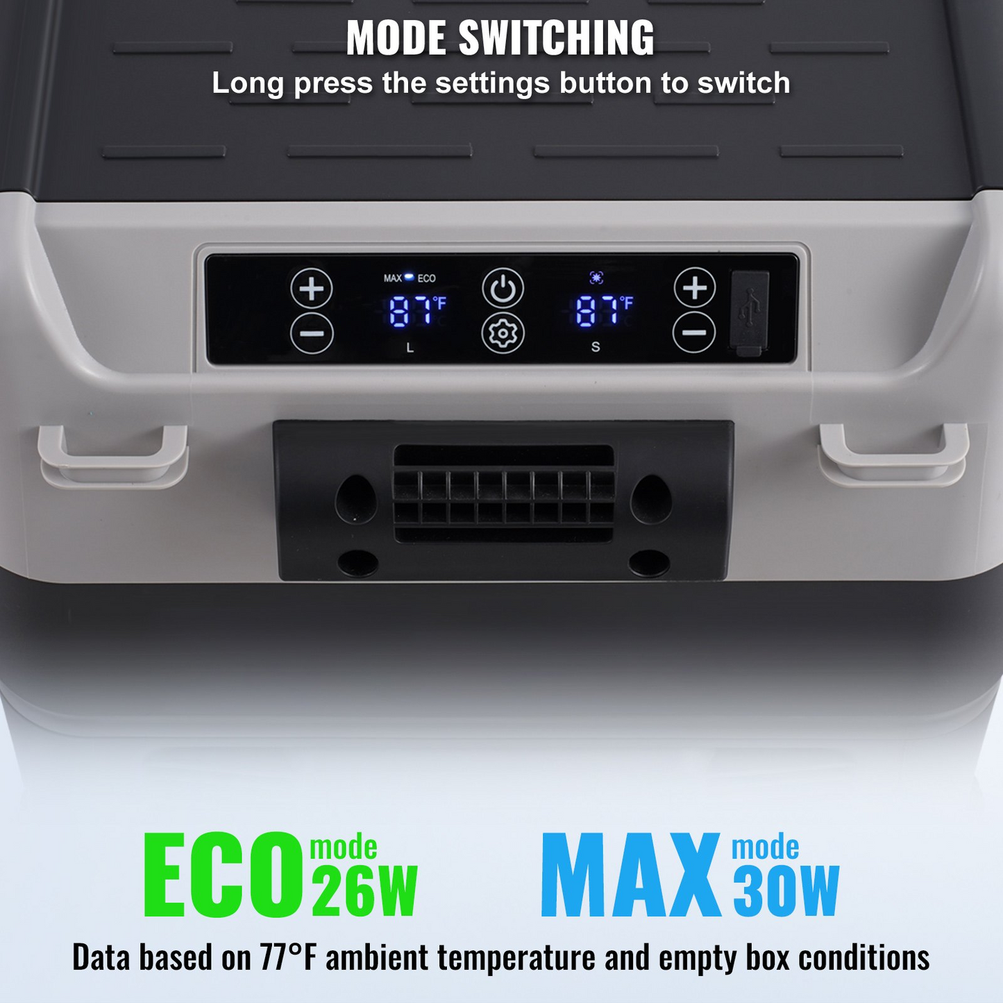 VEVOR Portable Car Refrigerator Freezer Compressor 50 L Dual Zone for Home Car