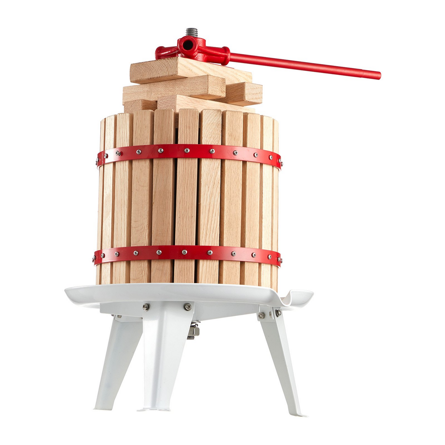 VEVOR Fruit Wine Press Manual Press for Wine Making 3.2 Gal/12L Wood Basket