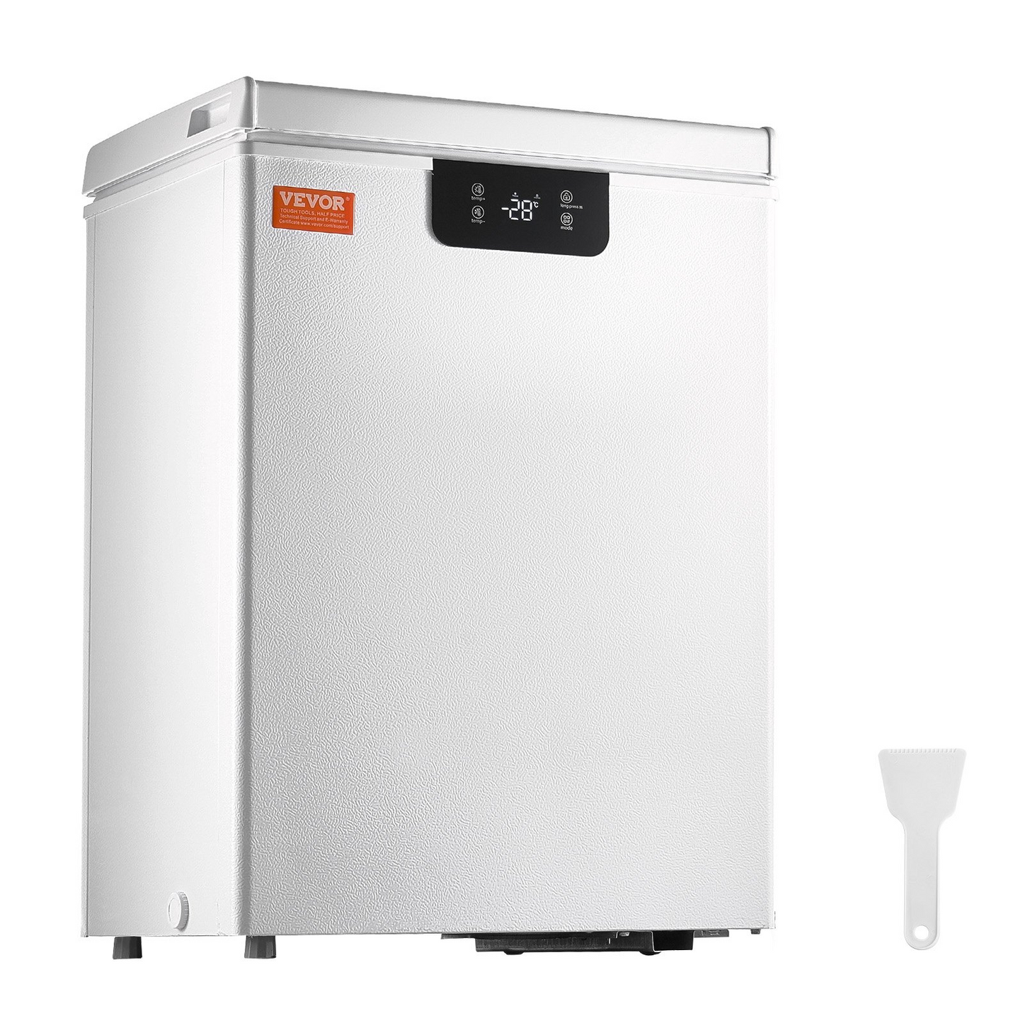 VEVOR Chest Freezer, 2.22 Cu.ft / 63 L Compact Deep Freezer, Free Standing Top Open Door Chest Freezers with 2 Removable Baskets & Adjustable Thermostat, Energy Saving & Low Noise, White