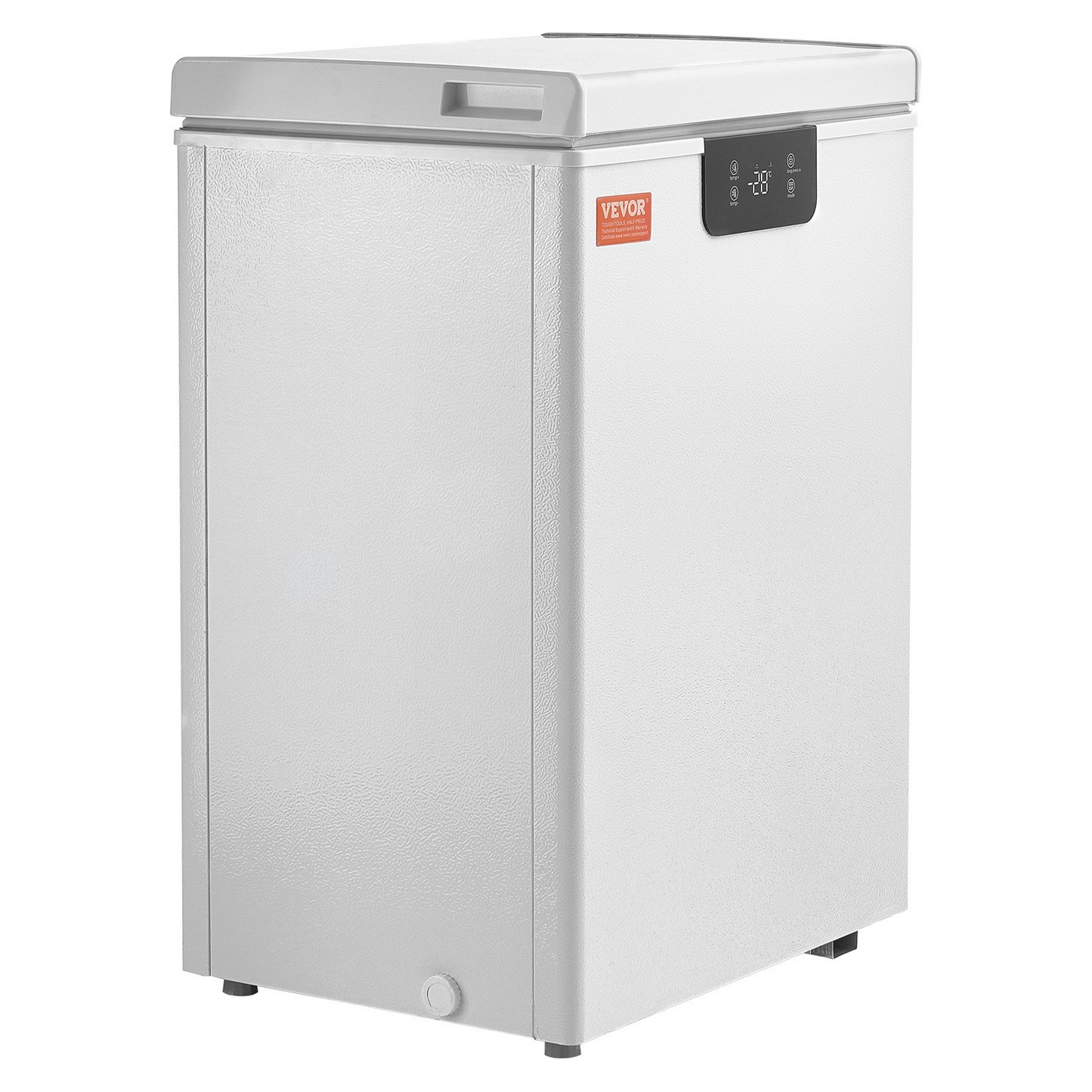 VEVOR Chest Freezer, 2.22 Cu.ft / 63 L Compact Deep Freezer, Free Standing Top Open Door Chest Freezers with 2 Removable Baskets & Adjustable Thermostat, Energy Saving & Low Noise, White