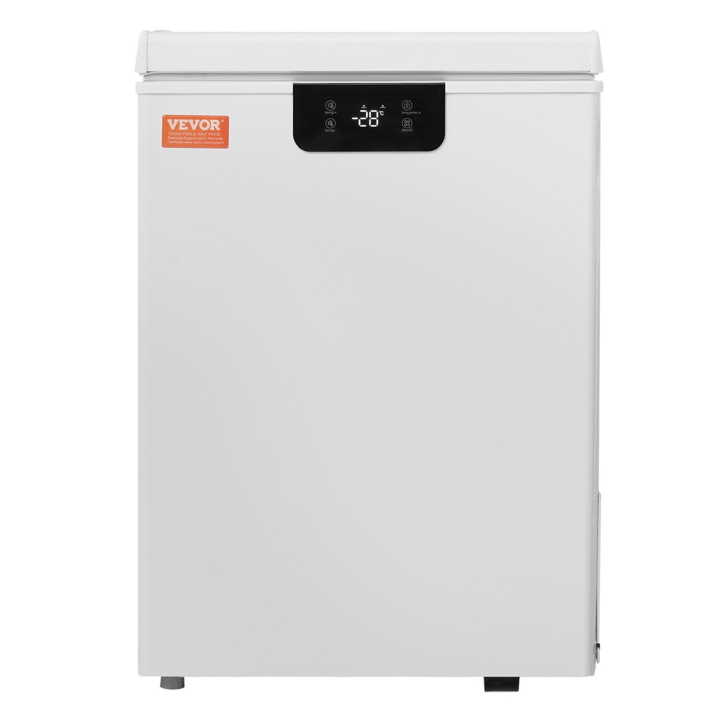 VEVOR Chest Freezer, 2.22 Cu.ft / 63 L Compact Deep Freezer, Free Standing Top Open Door Chest Freezers with 2 Removable Baskets & Adjustable Thermostat, Energy Saving & Low Noise, White