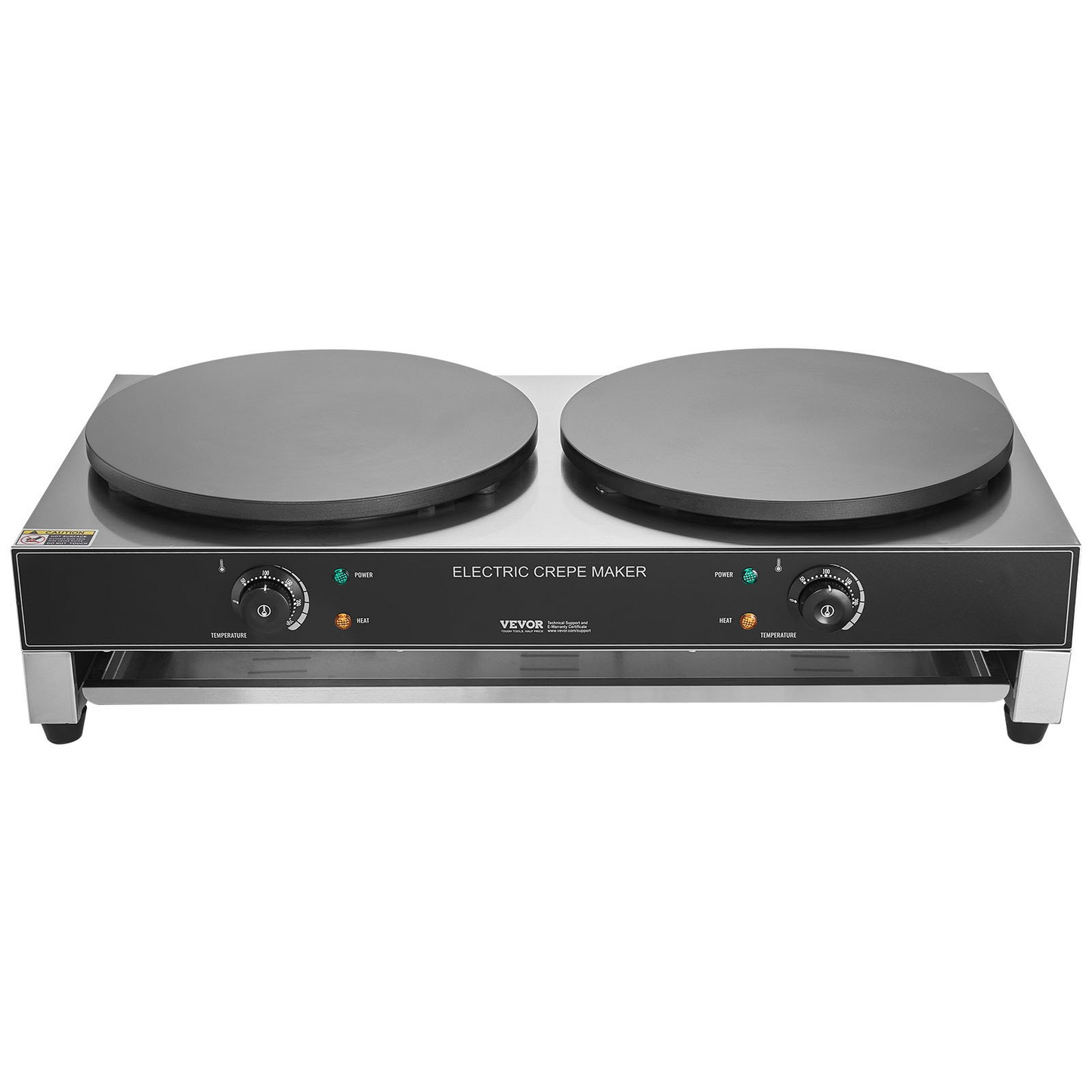 VEVOR 16-Inch Electric Crepe Maker Commercial Crepe Machine 3400W Double Head